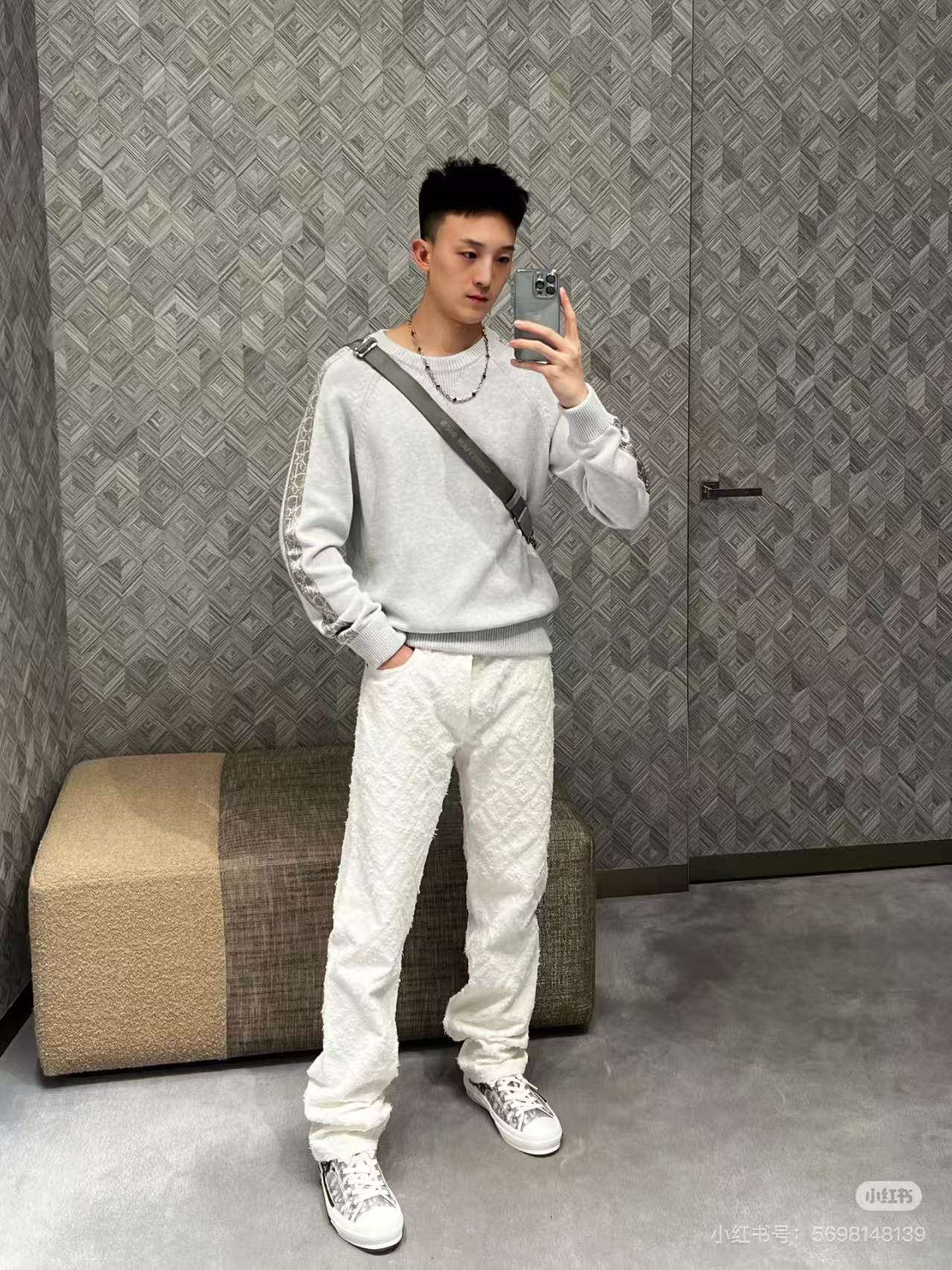 CD jacquard sweater