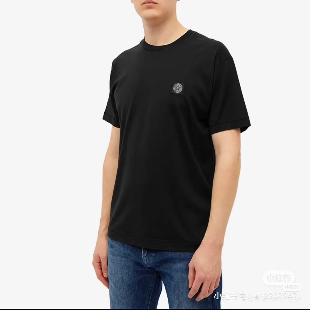 Stone embroidered badge t-shirt