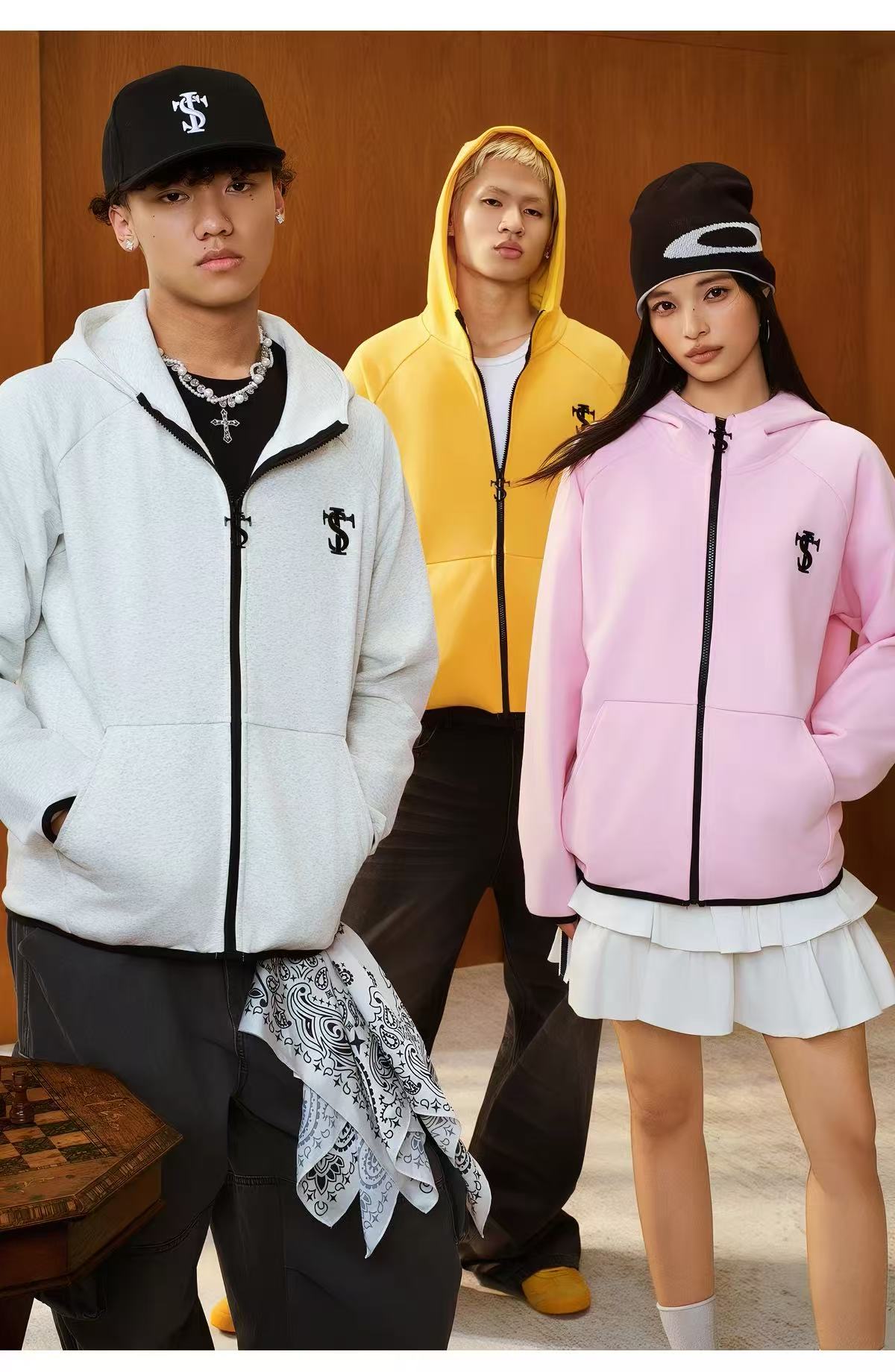 Stk casual zip-up coat