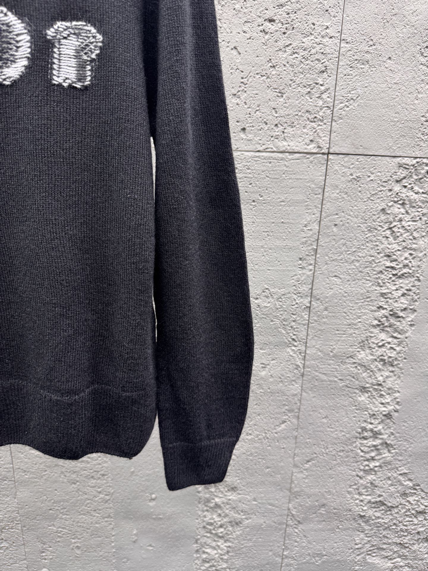 CD knit jacquard sweater