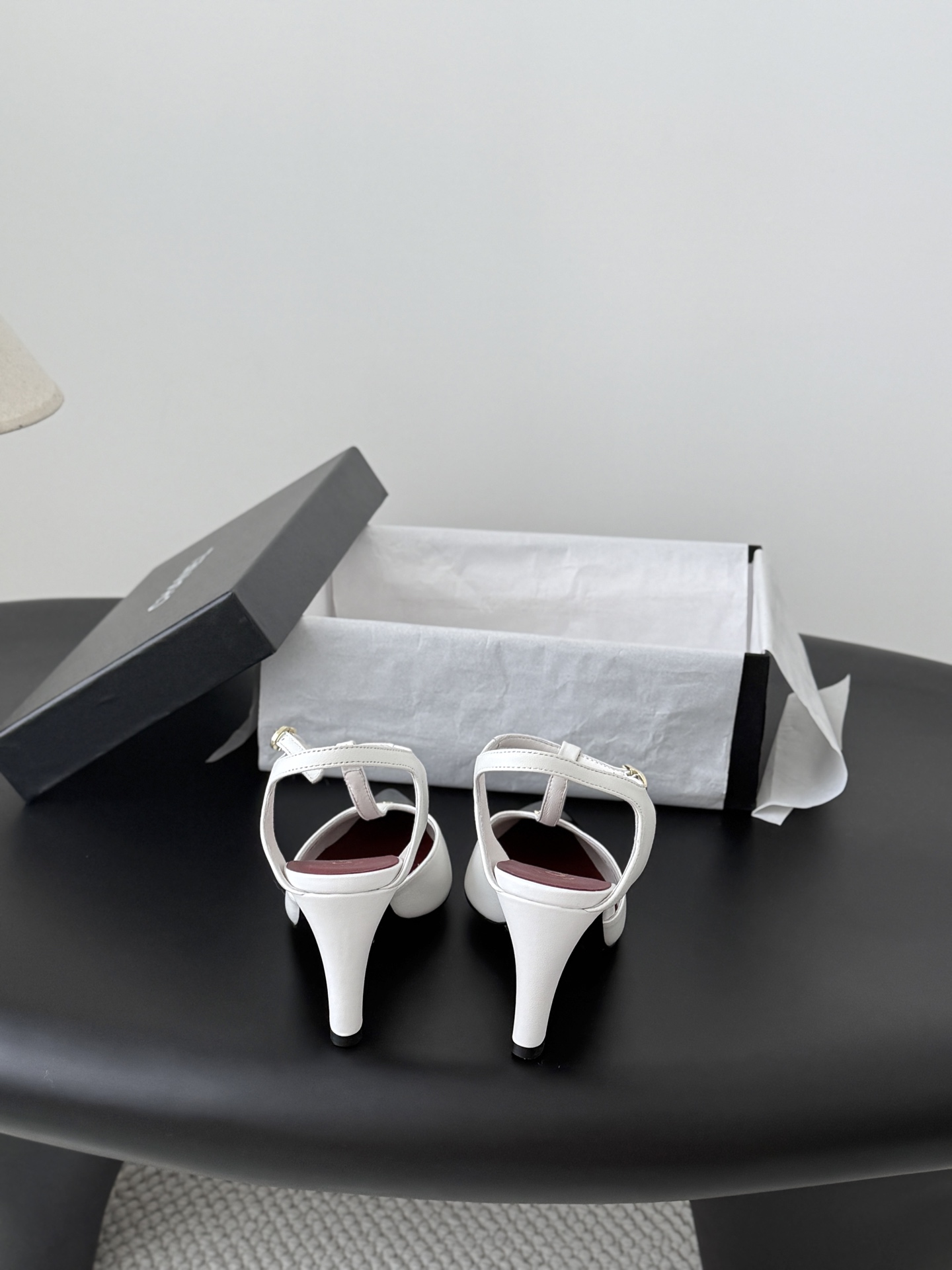 Chan 26P slingback t-strap heels