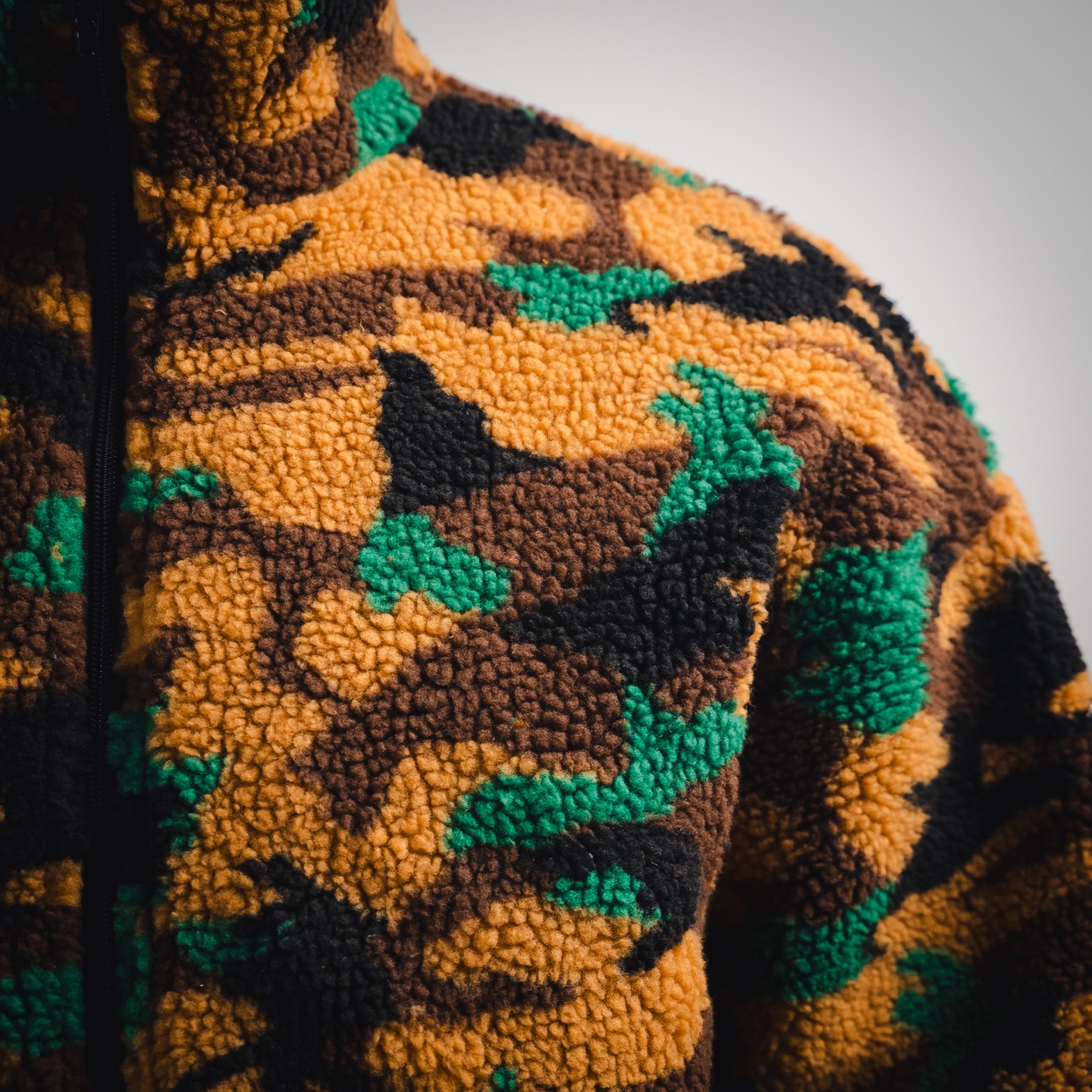 Balen military green teddy jacket