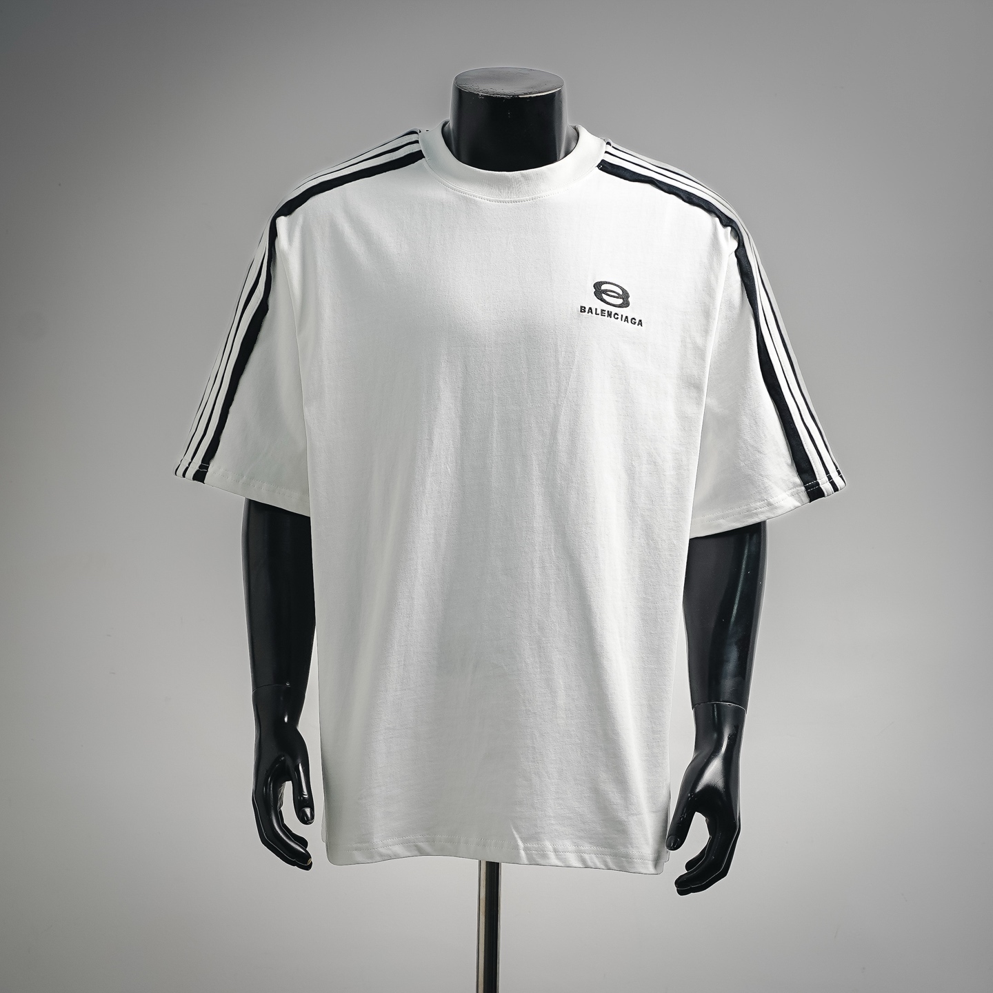 Balen embroidered striped t-shirt
