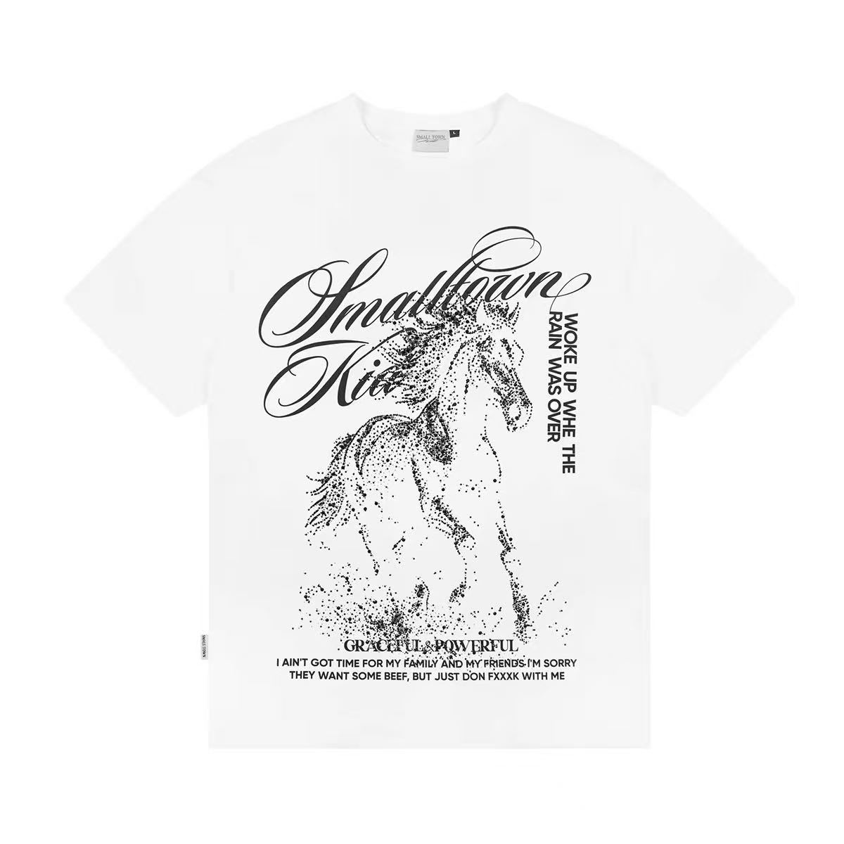 Stk rhinestone printed t-shirt