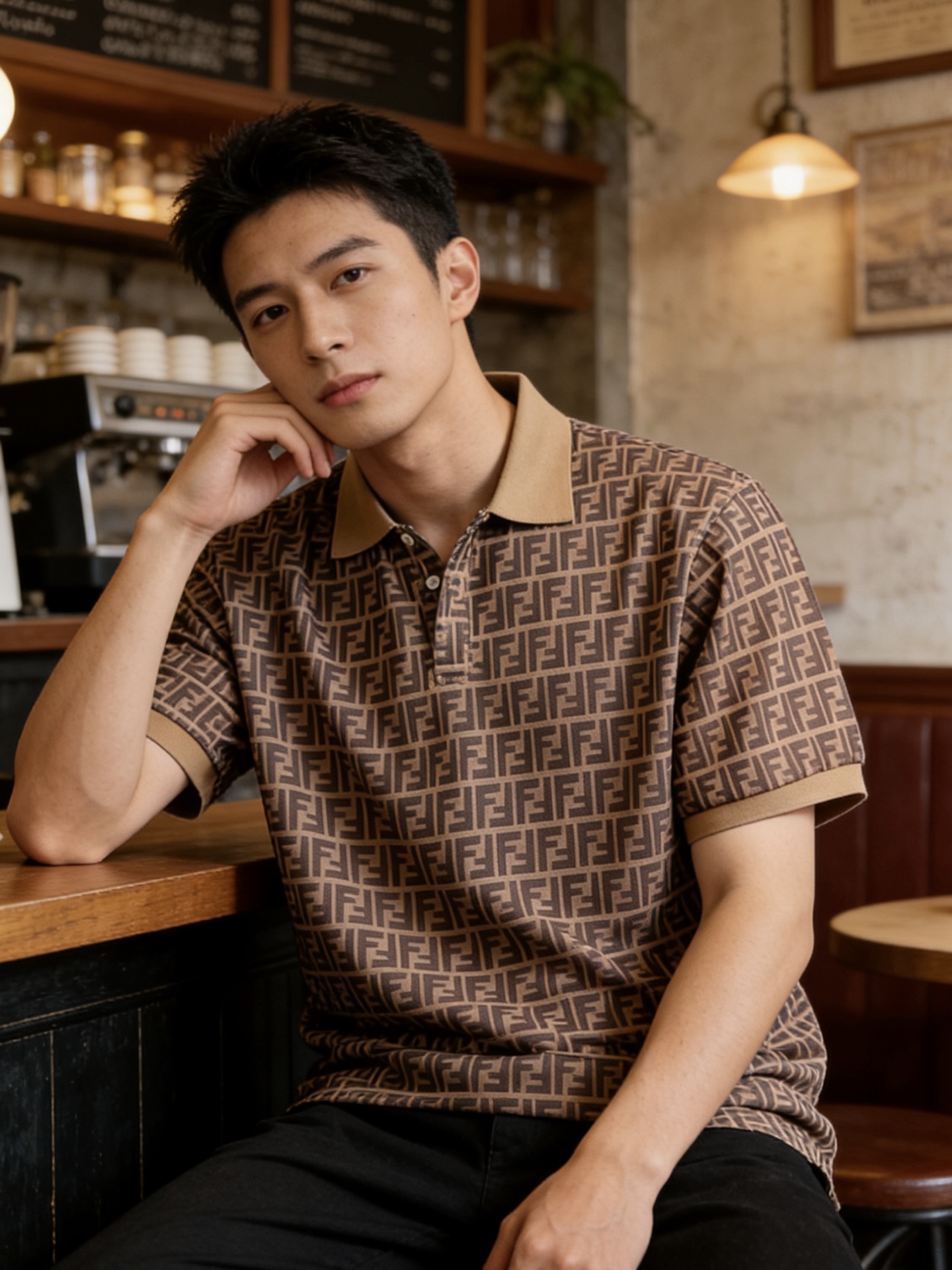 Fend all-over logo Polo