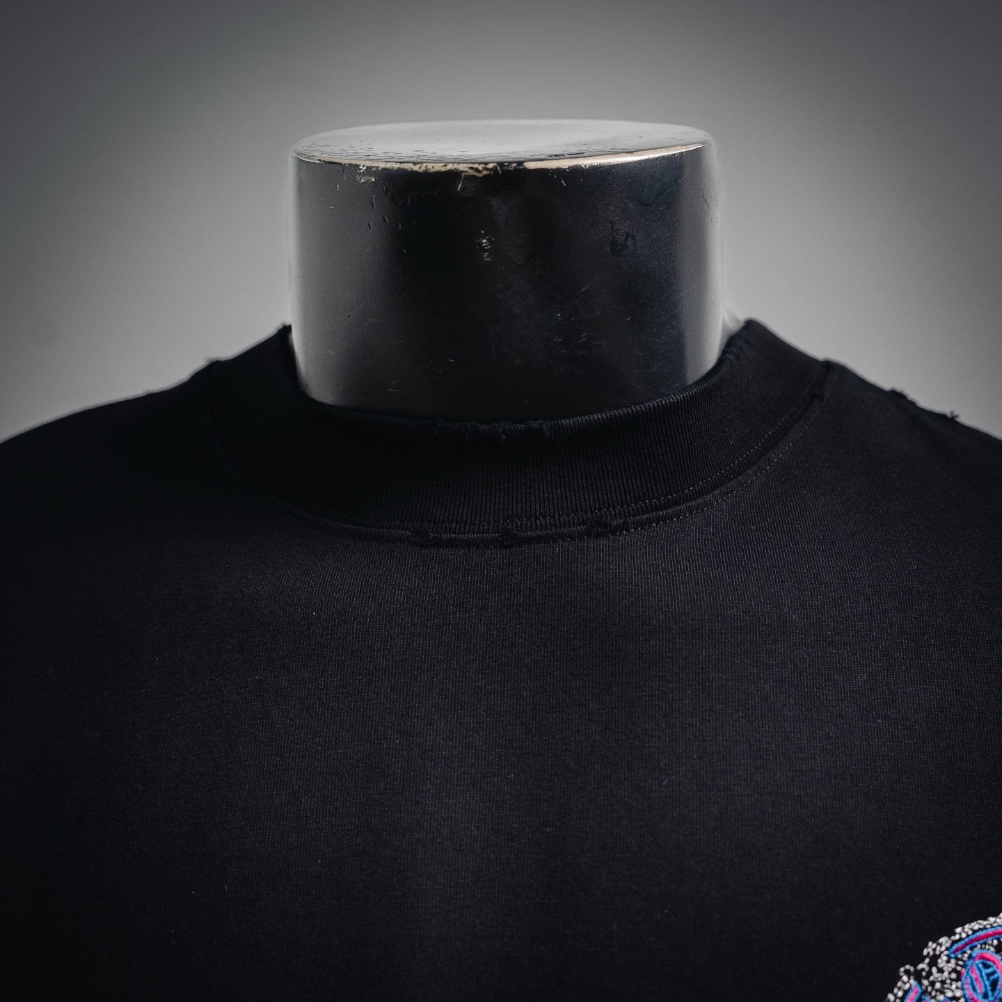 Chrome cross applique t-shirt