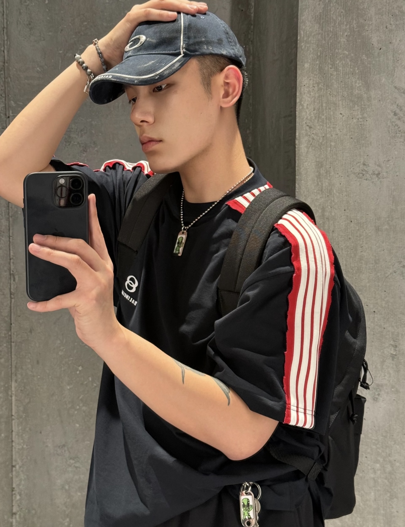 Balen embroidered striped t-shirt