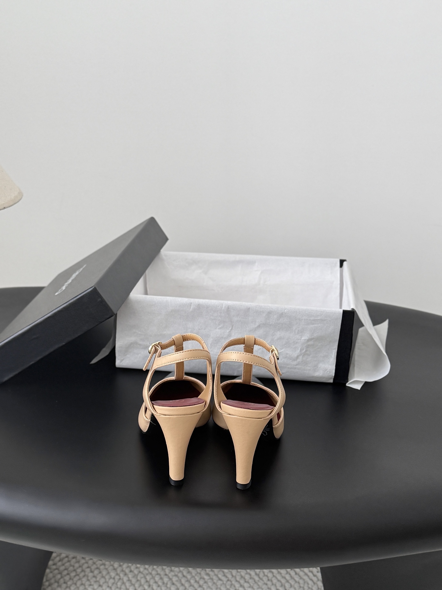 Chan 26P slingback t-strap heels