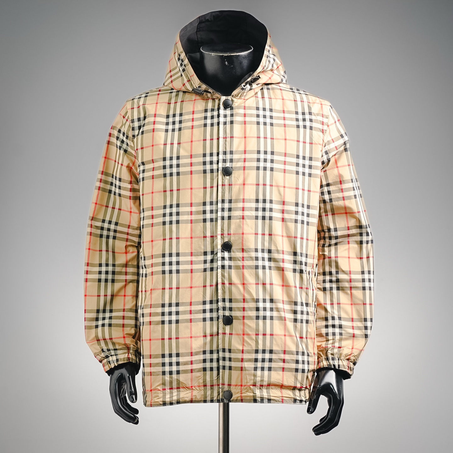 Bur plaid reversible jacket