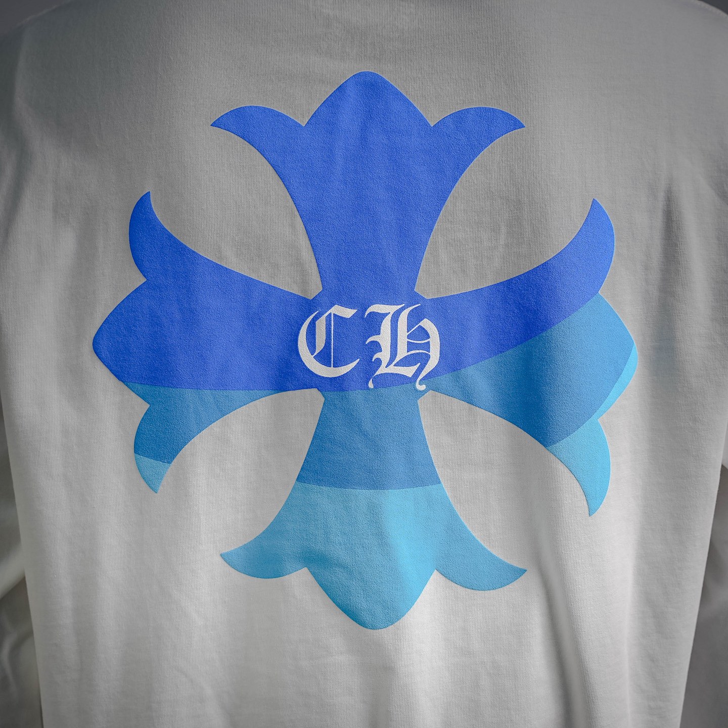 Chrome gradient printed sweatshirt
