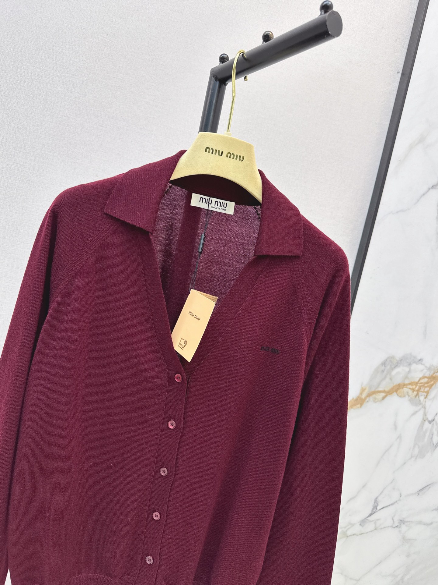 Miu 26fw jacquard knit sweater