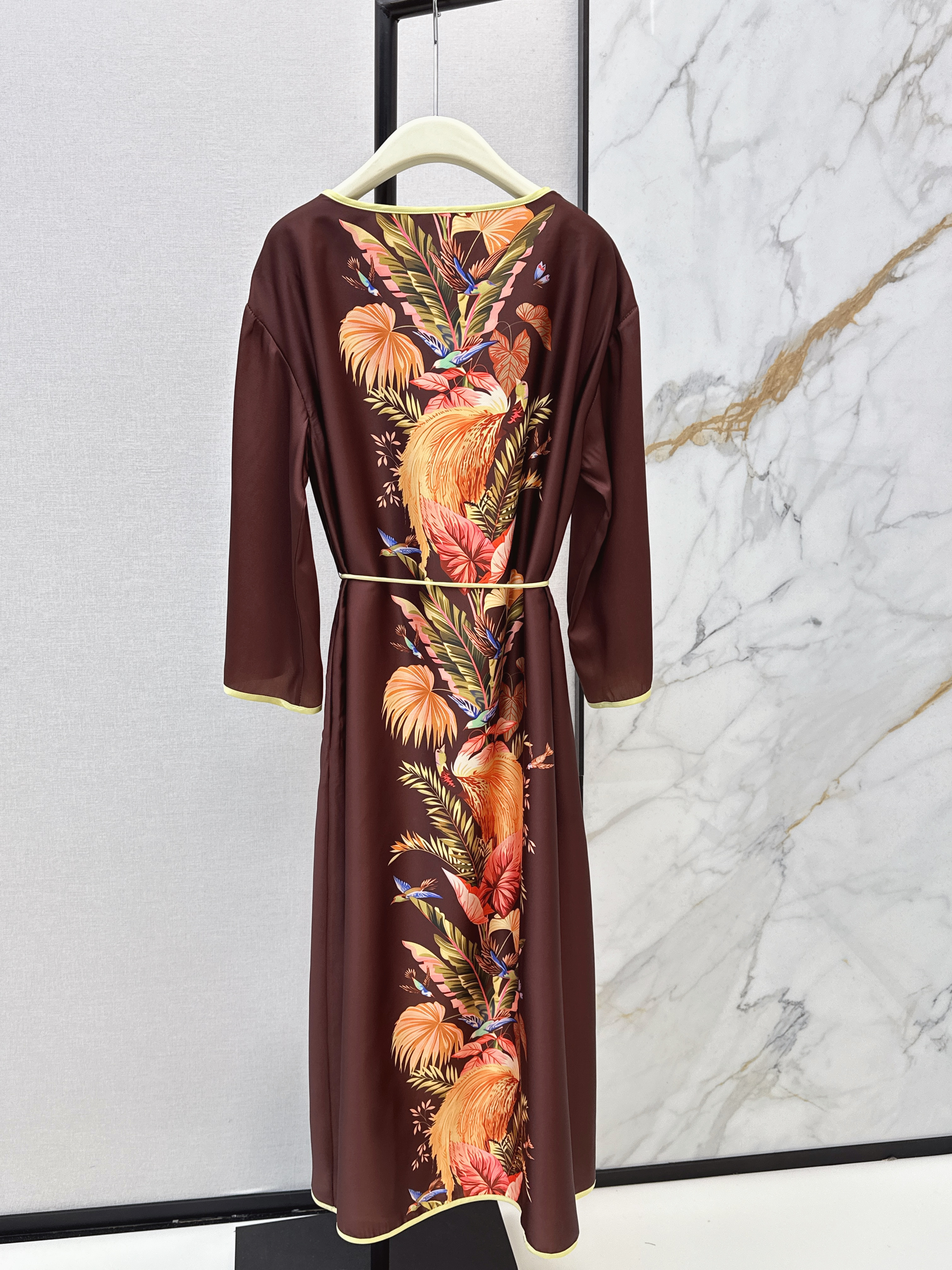 Guc 26ss print silk dress