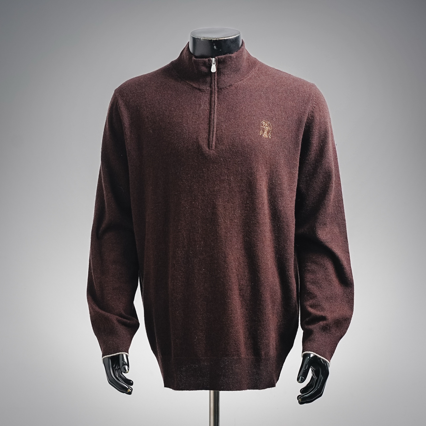 Brunello zip knit sweater