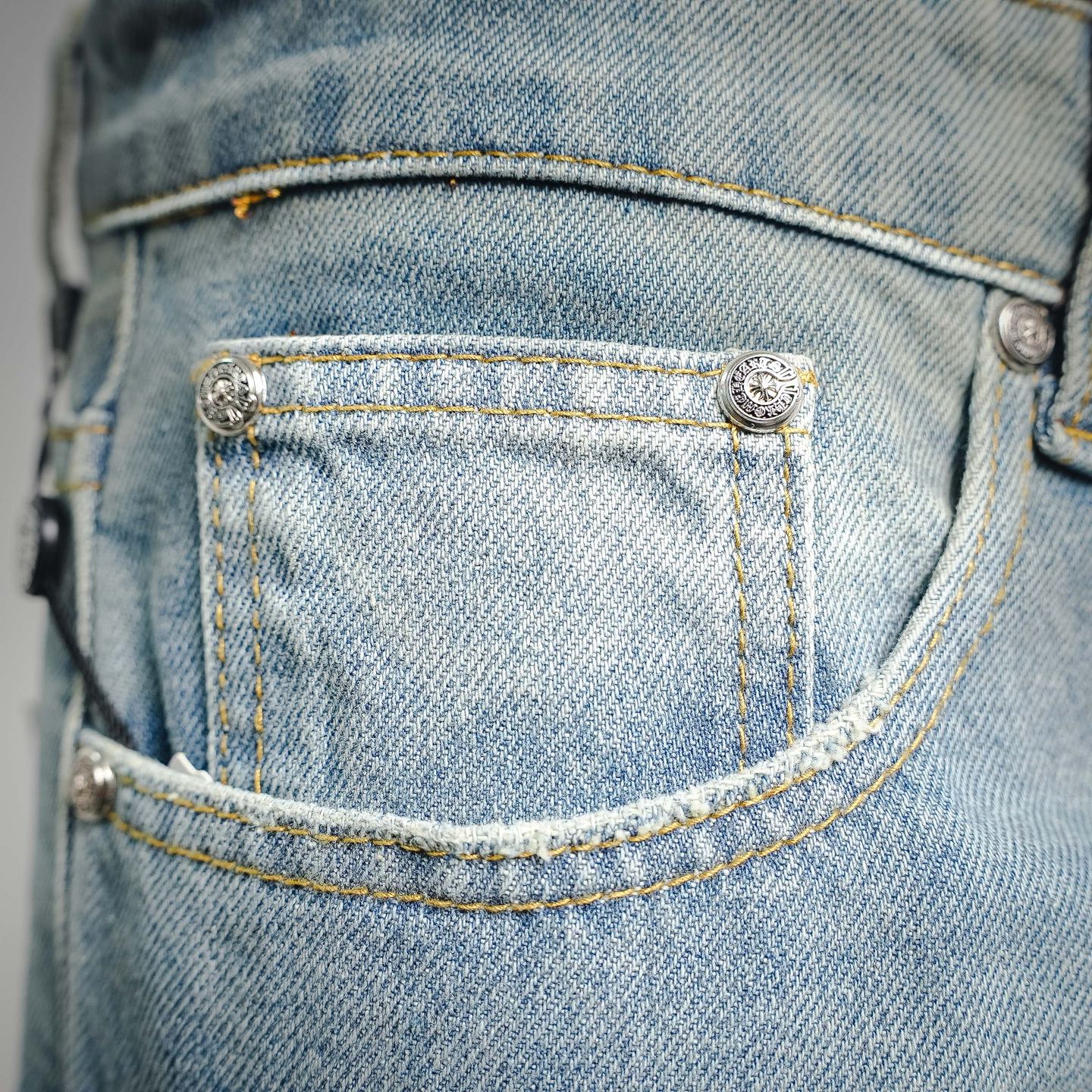 Chrome cross patch jeans
