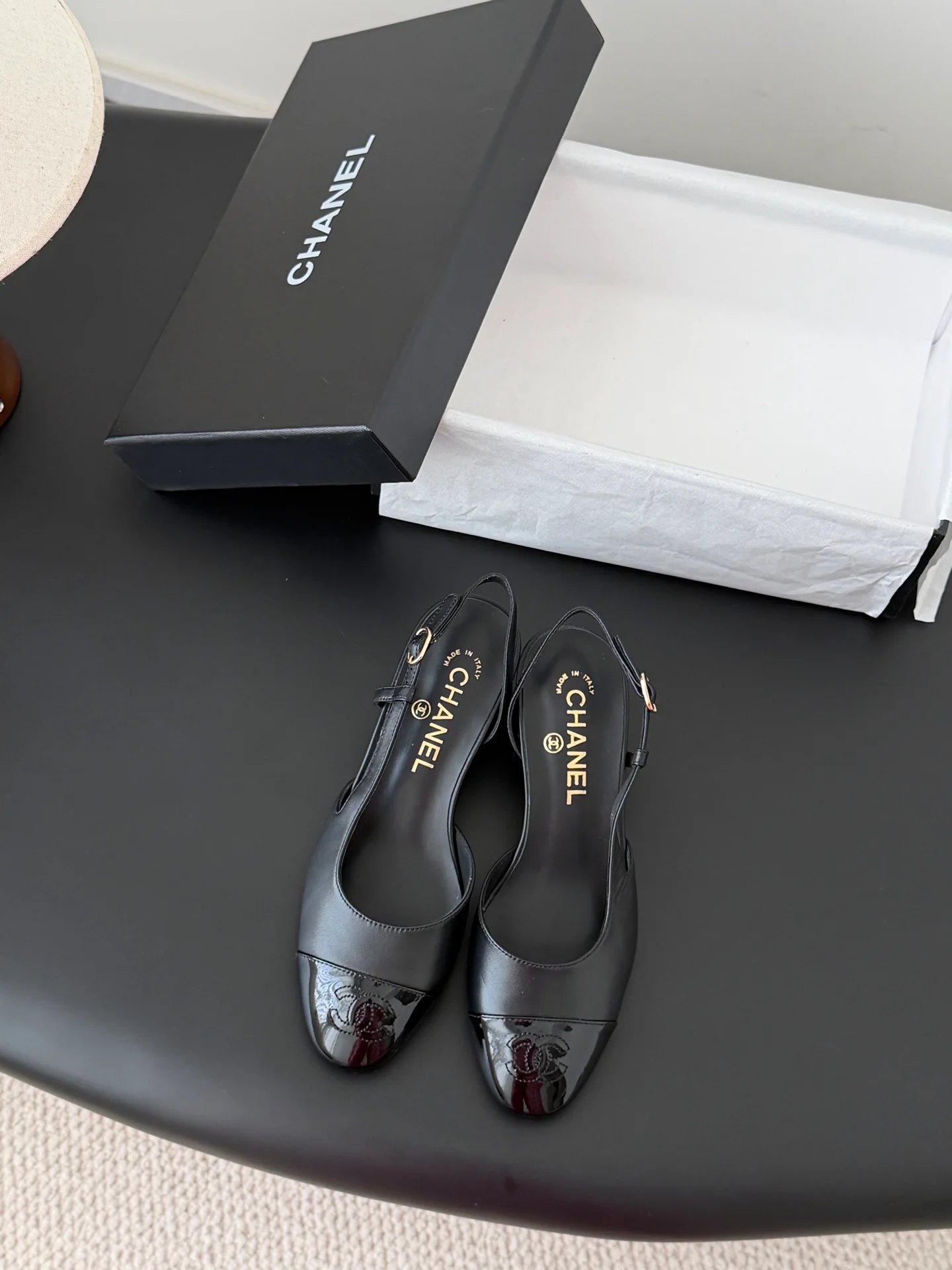 Chan 25fw slingback chunky mary jane shoes