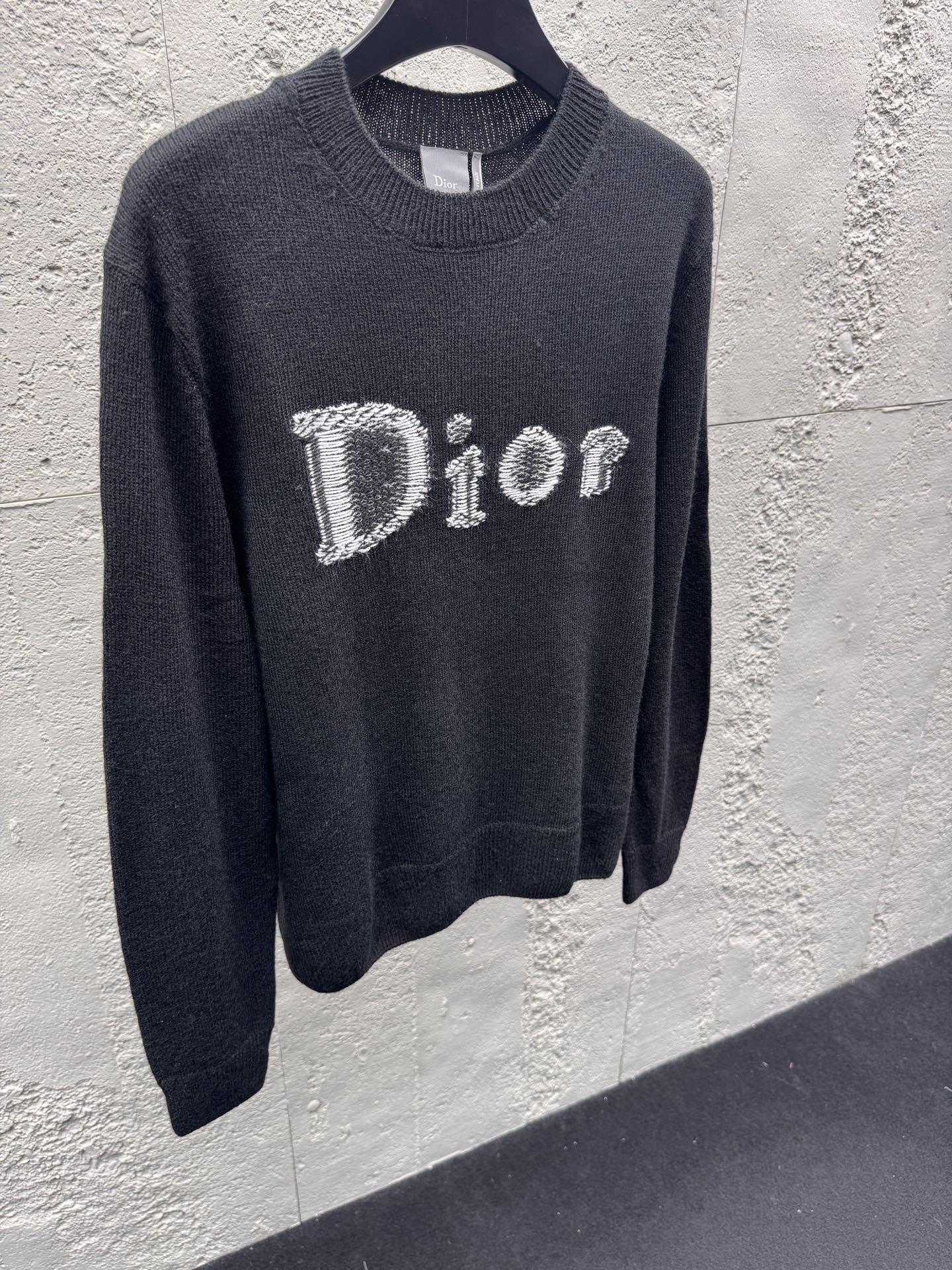 CD knit jacquard sweater
