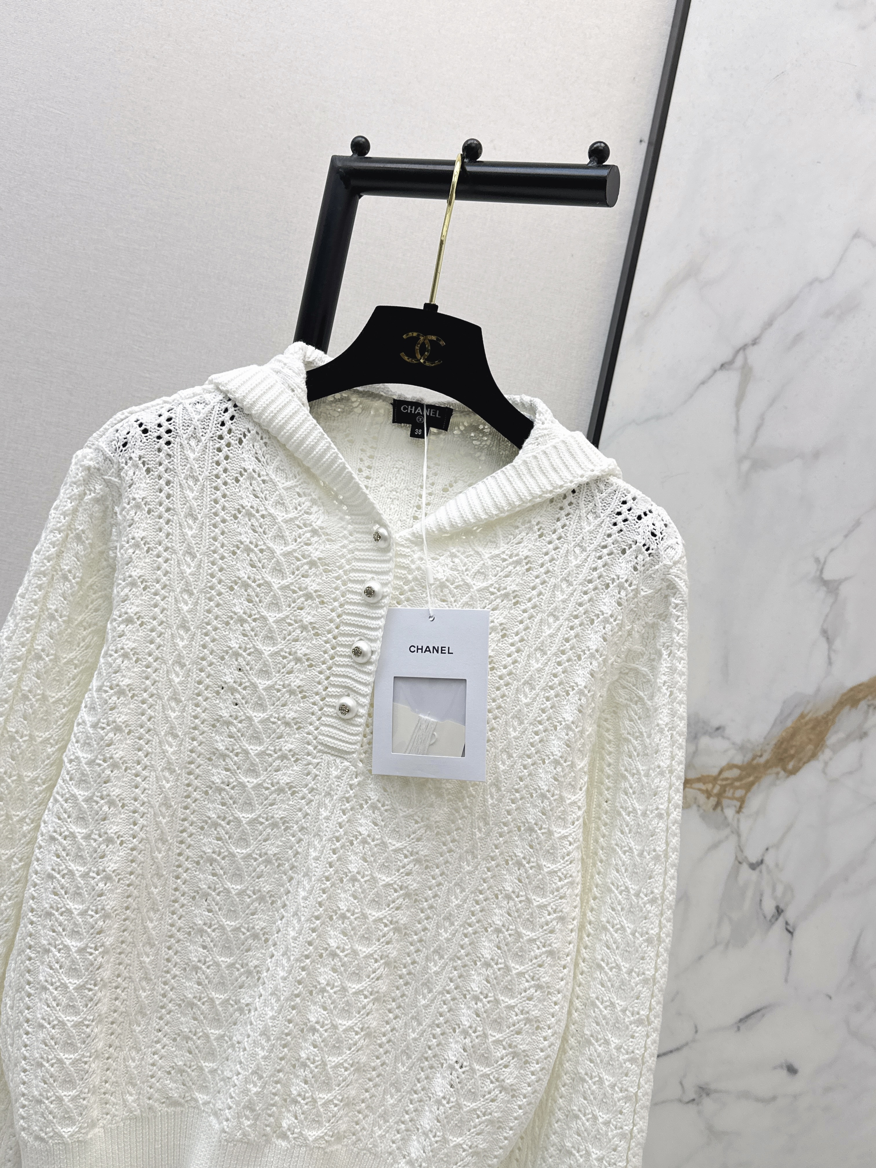Chan 26ss hollow knitwear