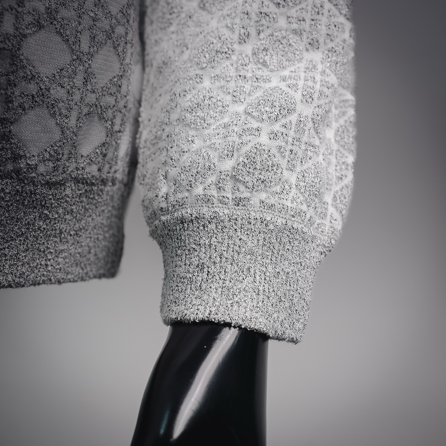 CD jacquard knit jacket
