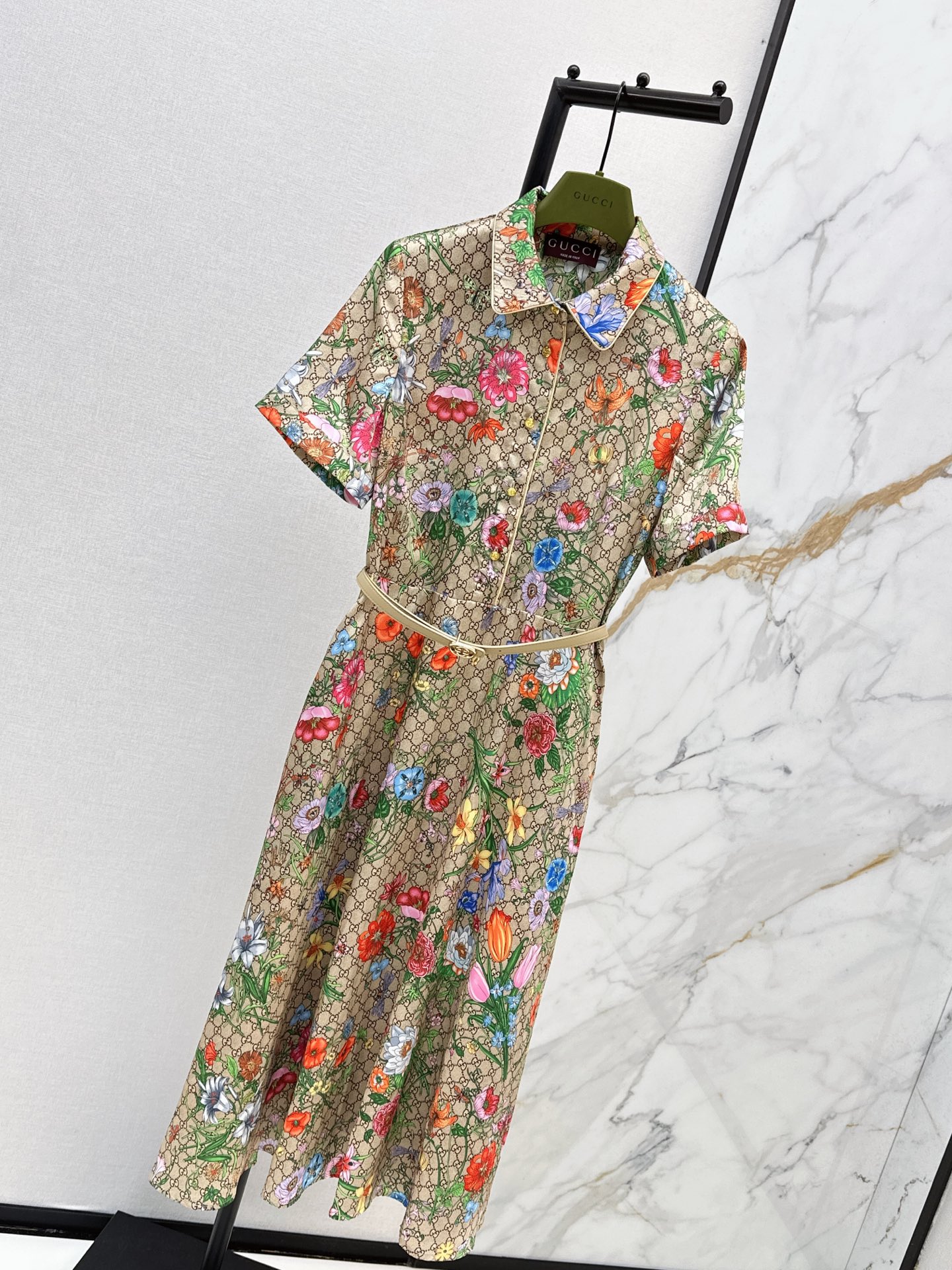 Guc 26ss print floarl dress