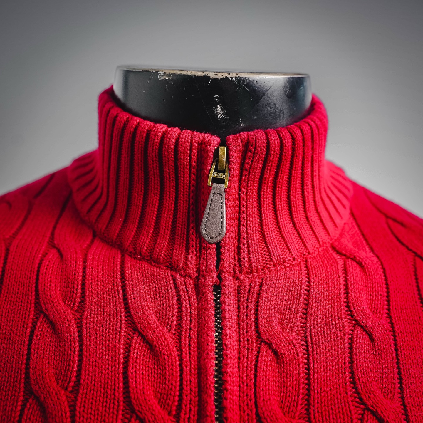 Ralph knit sweater zip-up coat