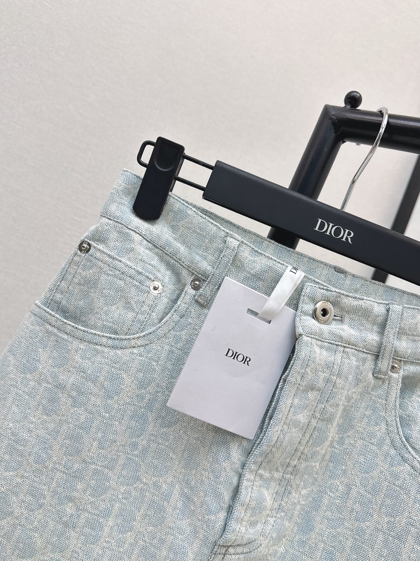 CD 26ss jacquard denim skirt