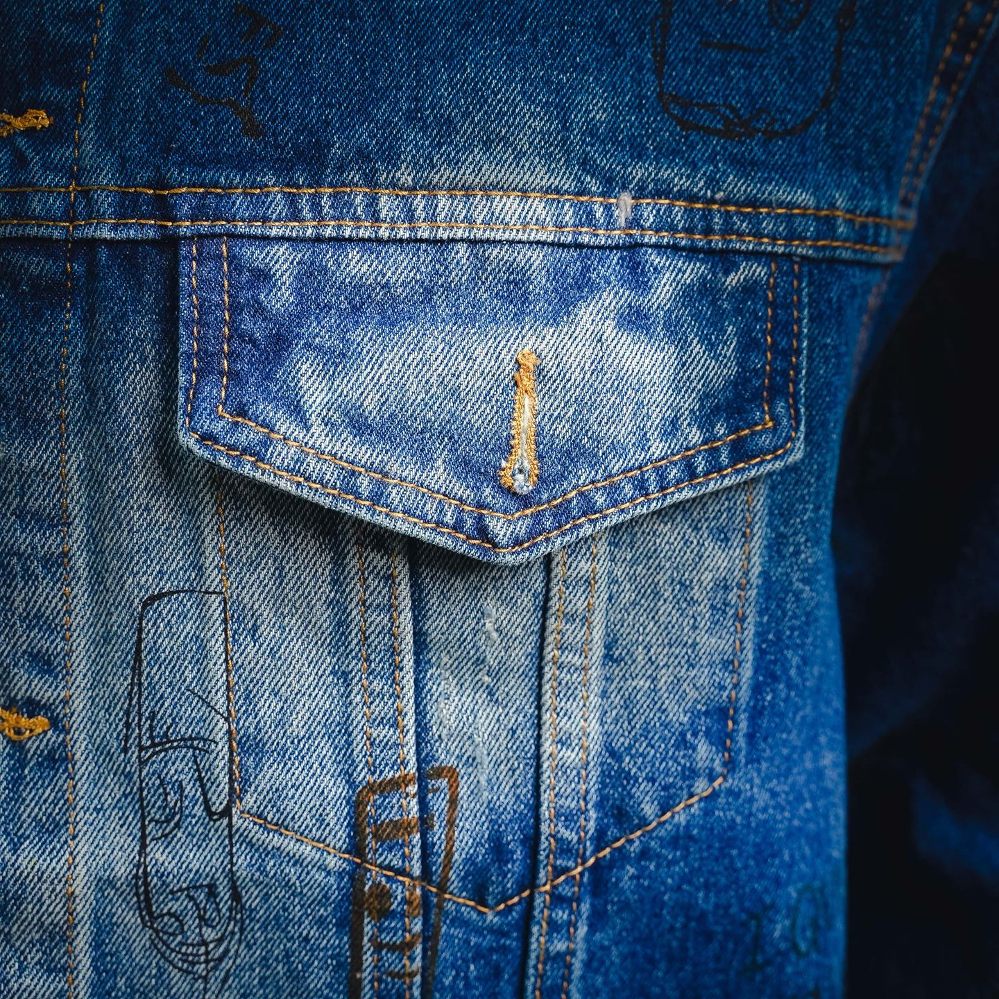 Balen graffiti distressed jacket