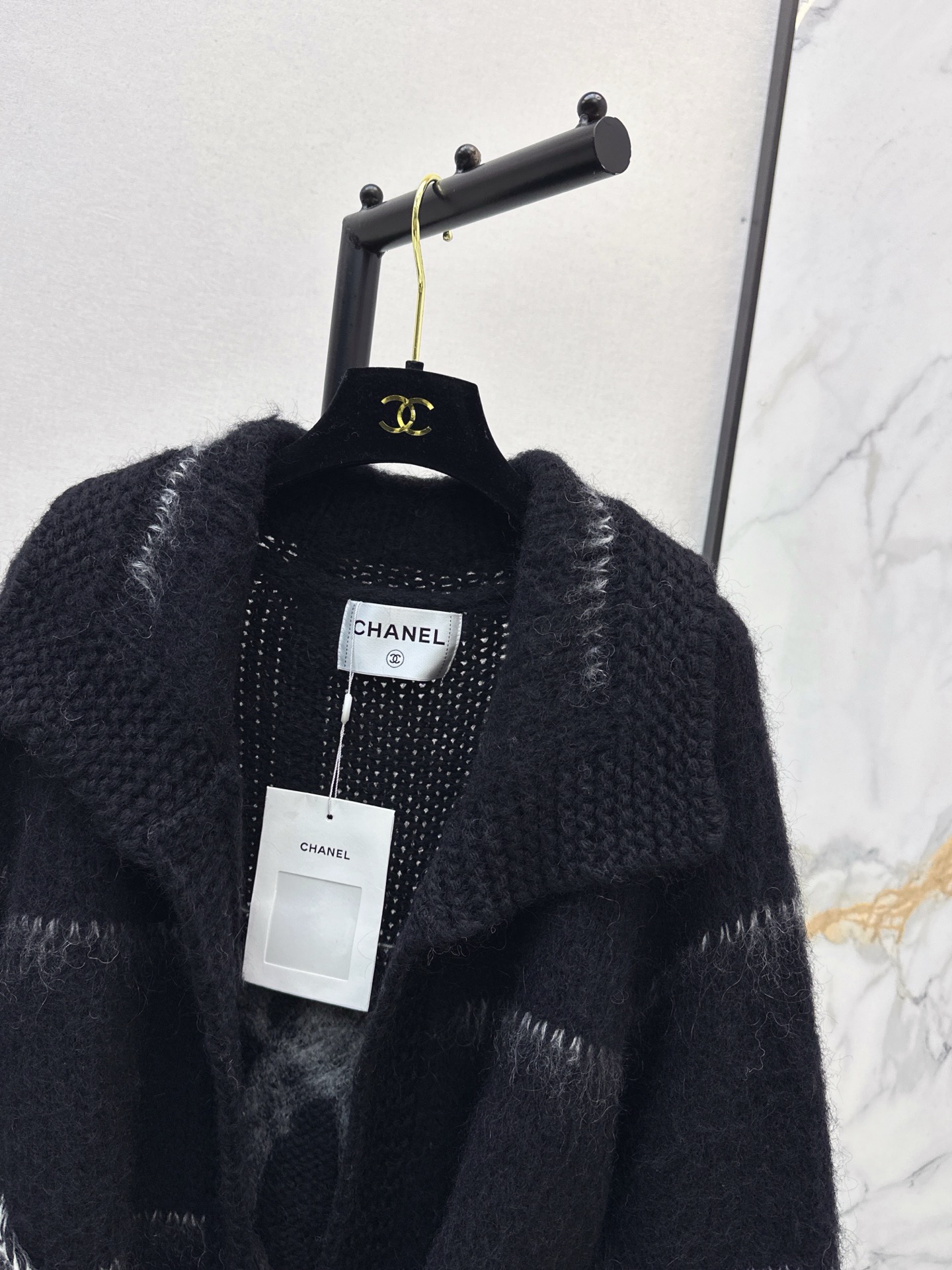 Chan 26fw mohair belted cardigan