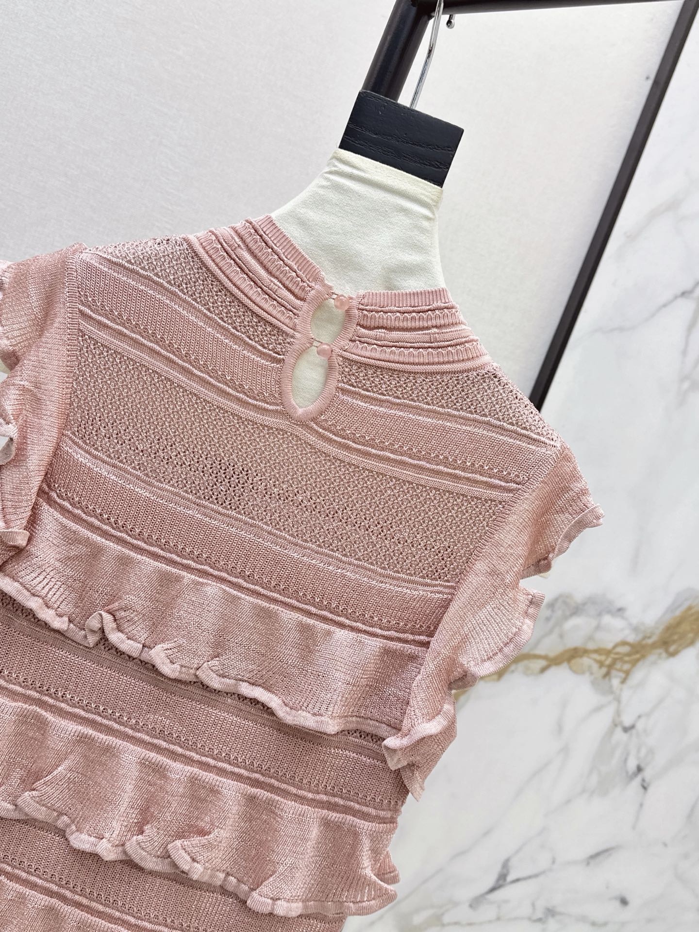 Chol 26fw layered knit dress