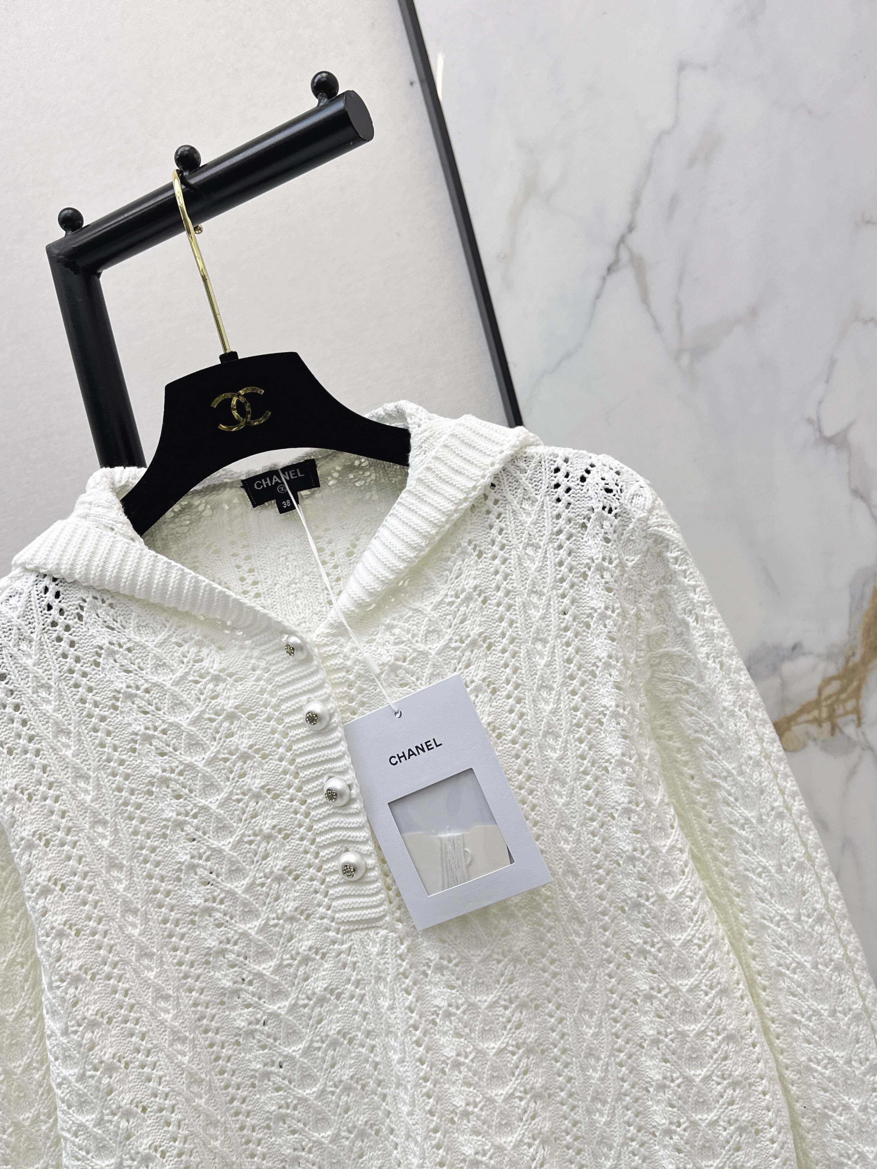 Chan 26ss hollow knitwear