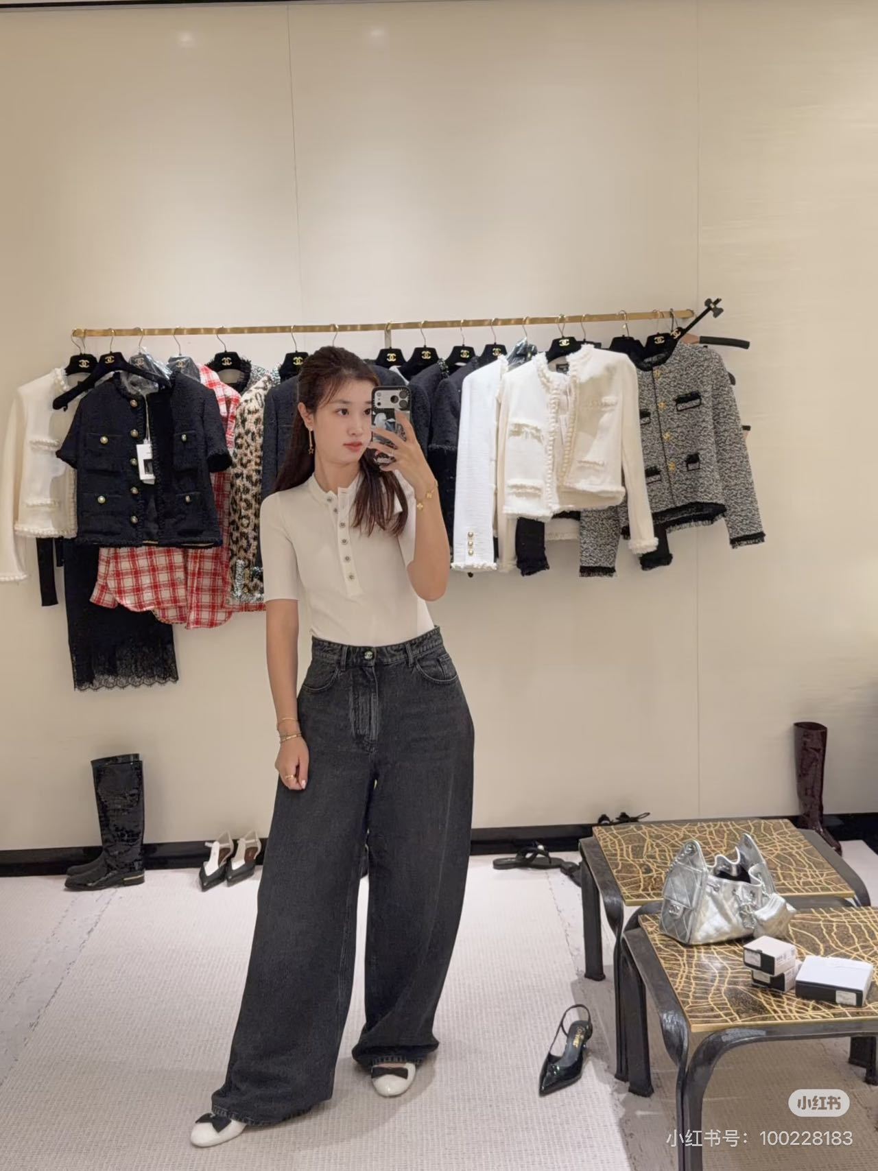 Chan 26fw wide-leg jeans