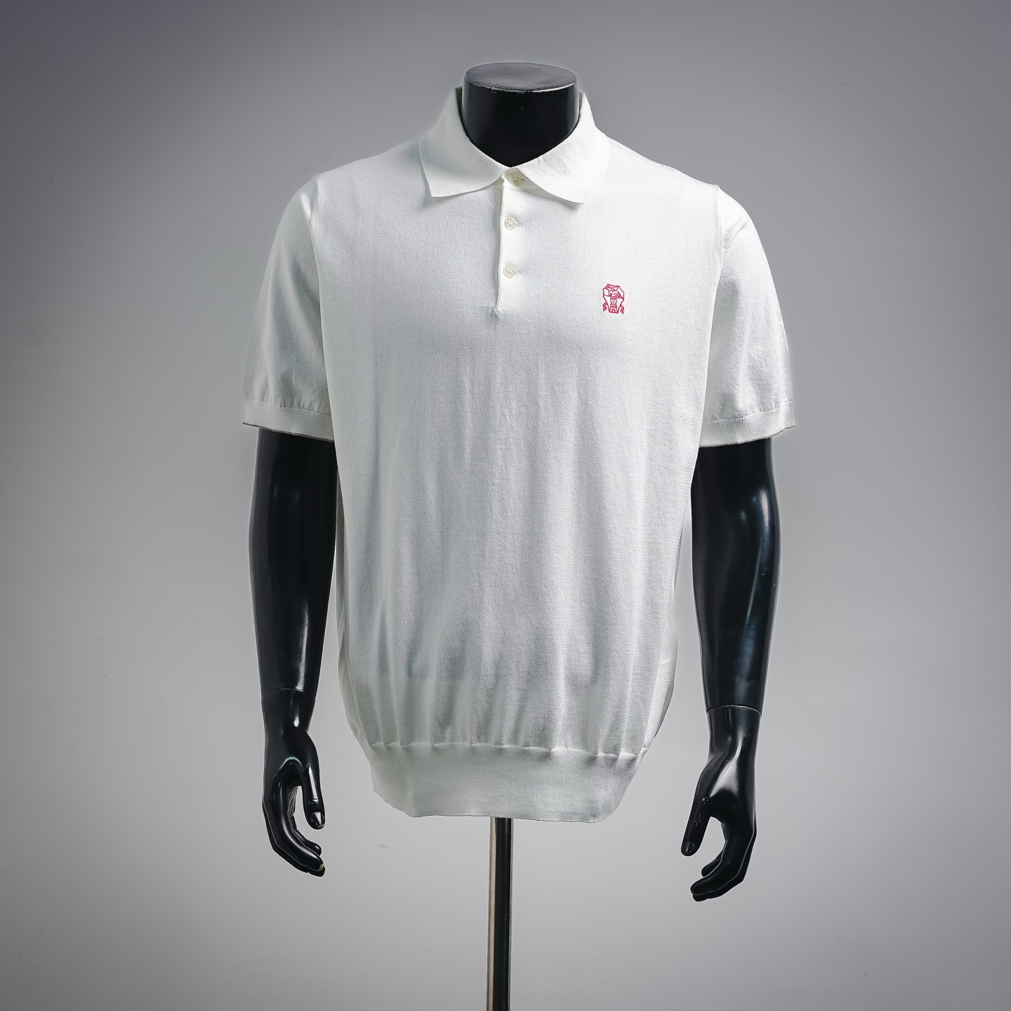 Brunello badge knit t-shirt