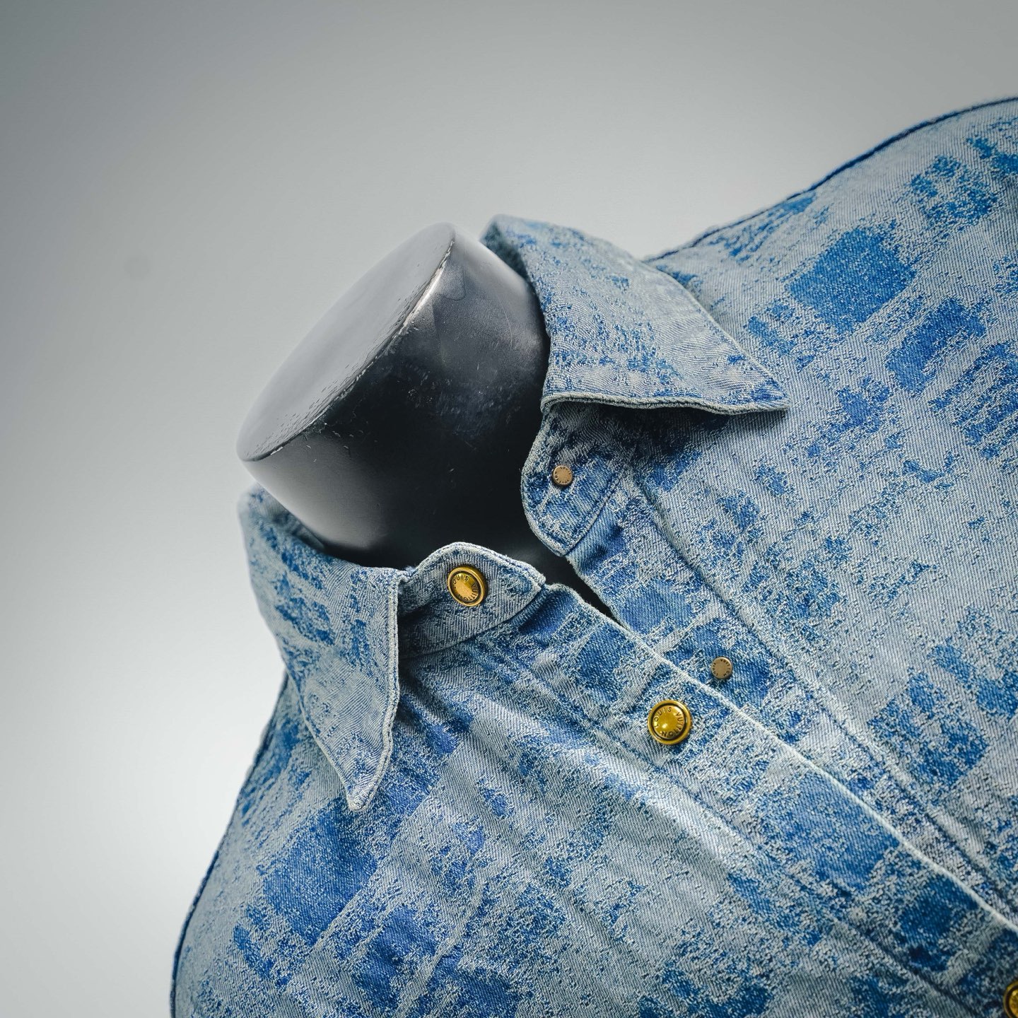 Loui 26ss jacquard denim shirt