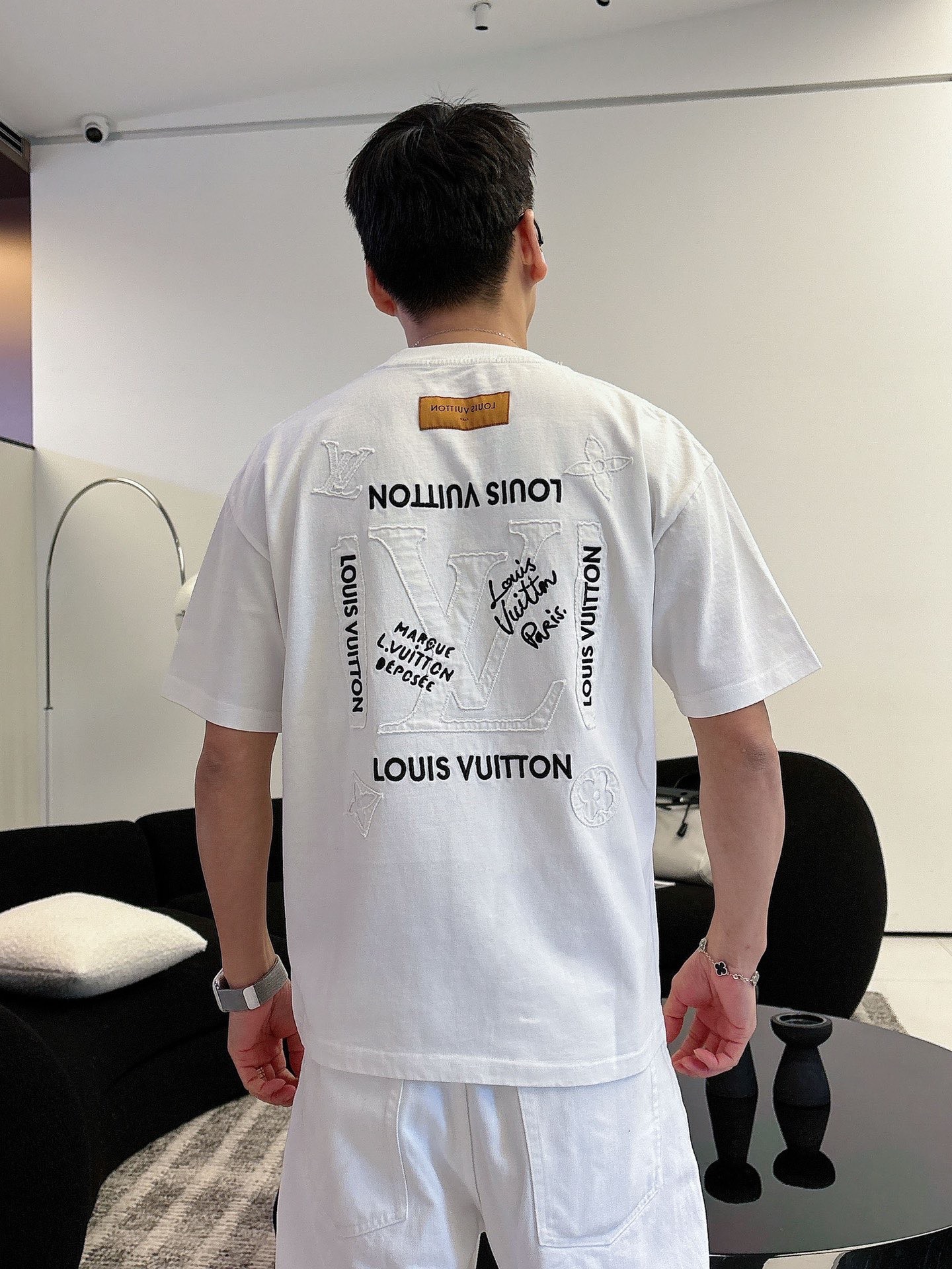 Louis letter applique t-shirt