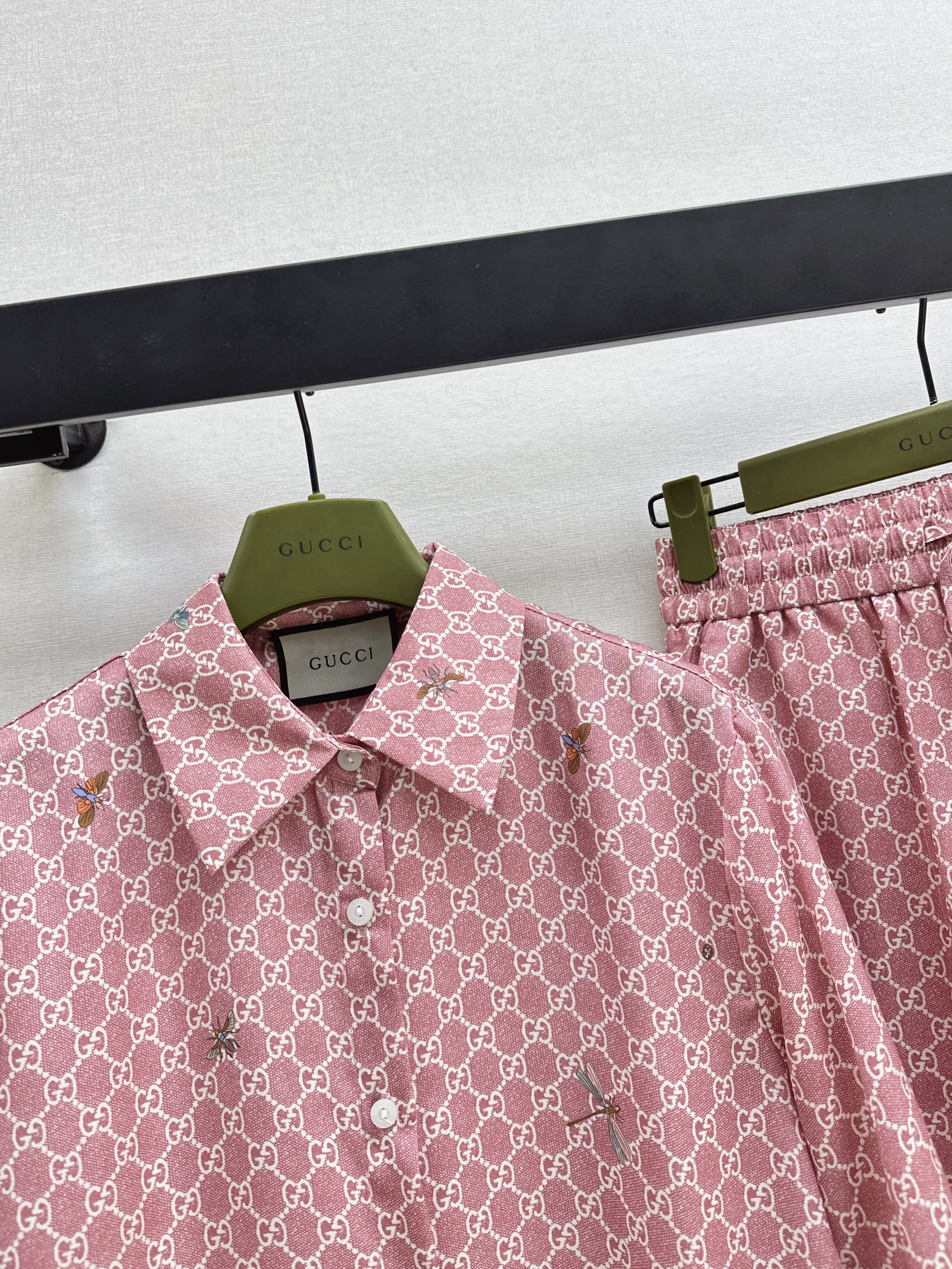 Guc 26ss print shirt pants set
