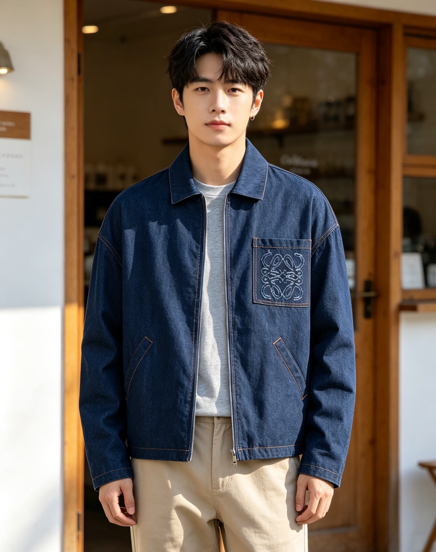 Loe embroidered denim jacket