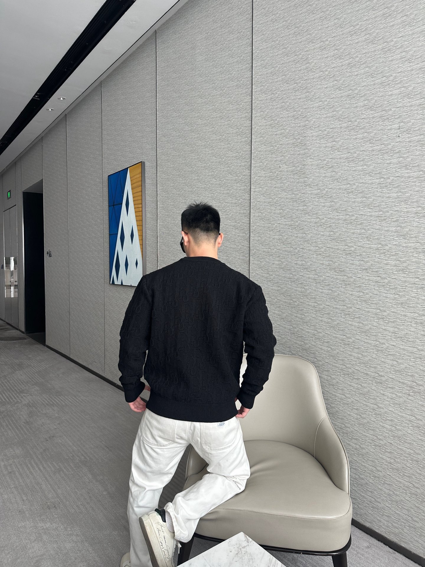CD all-over jacquard sweater