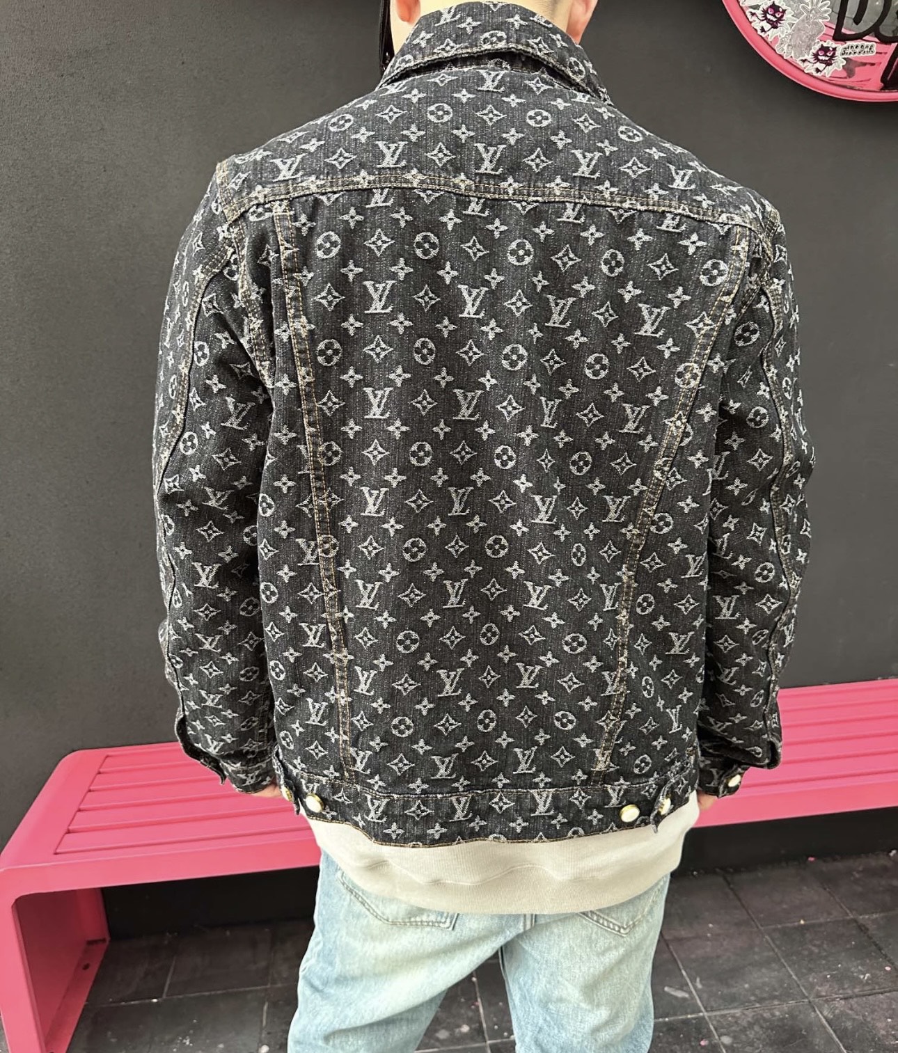 Loui print dinim jacket