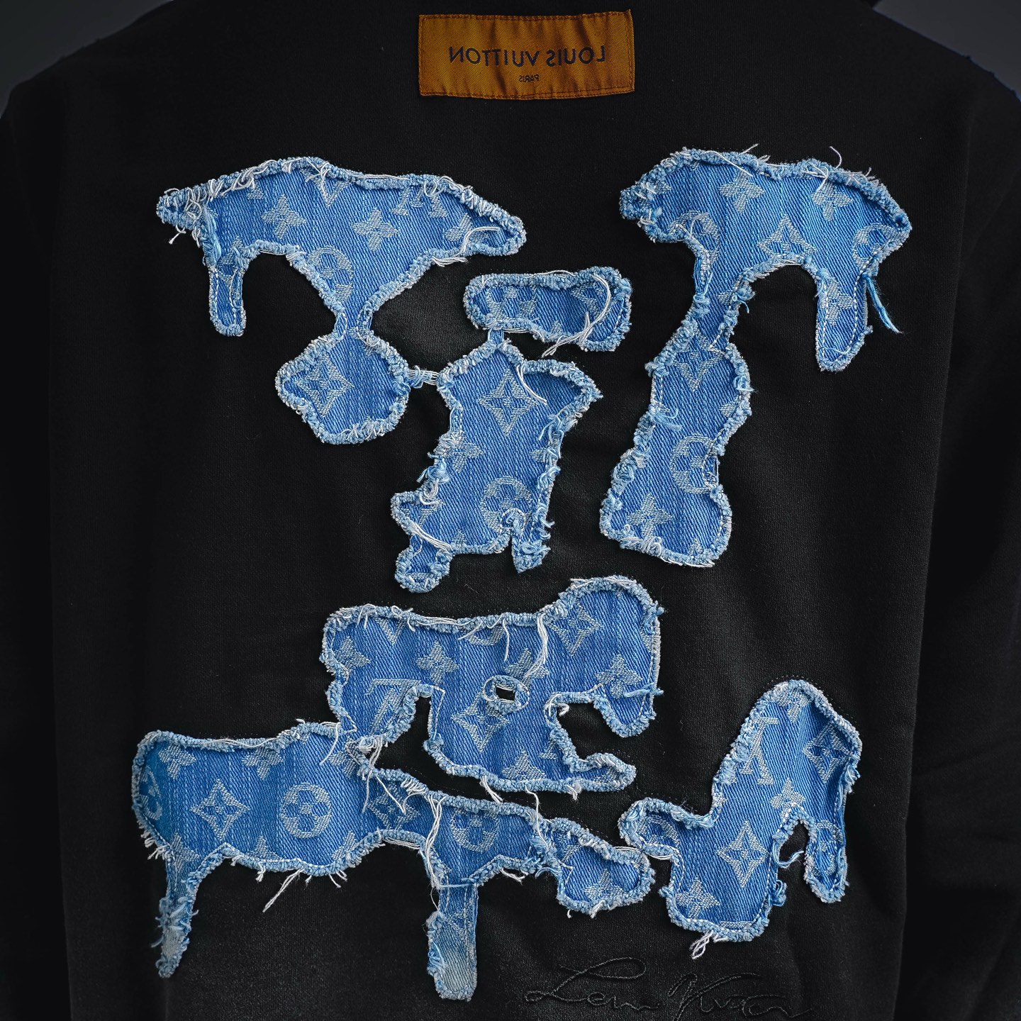 Louis applique ripped hoodie