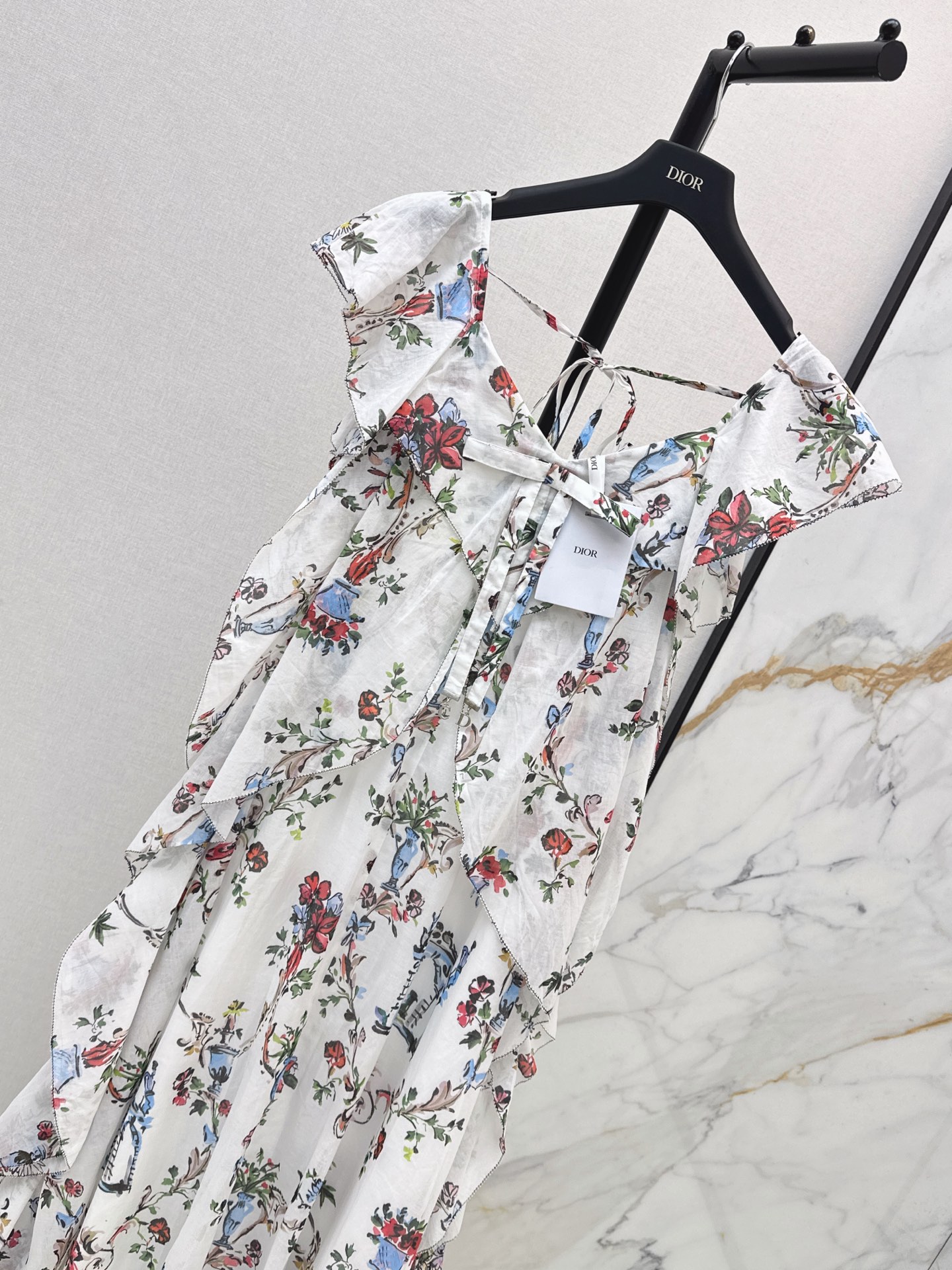 CD 26ss ruffle print dress