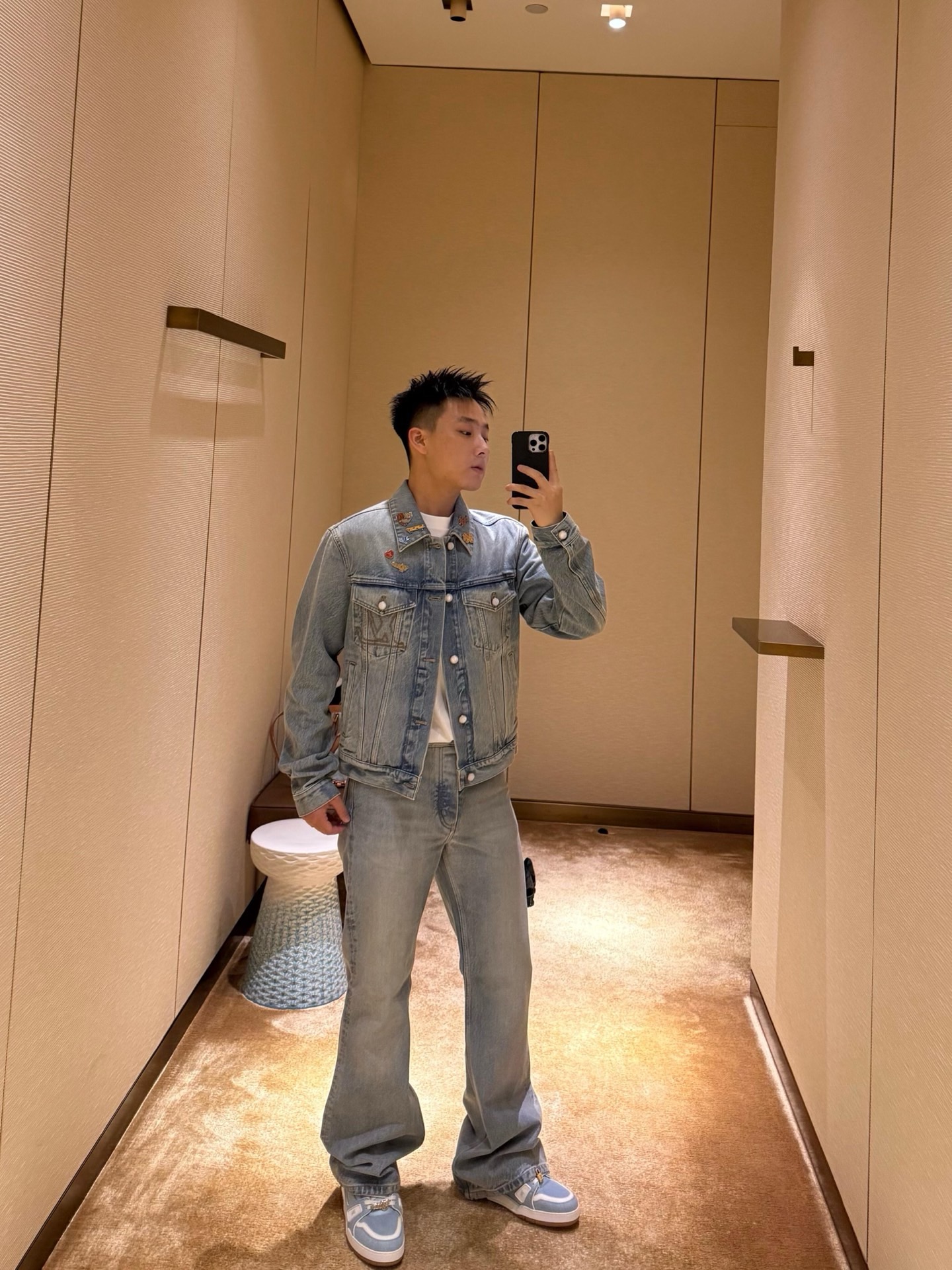 Louis distressed embroidered jacket