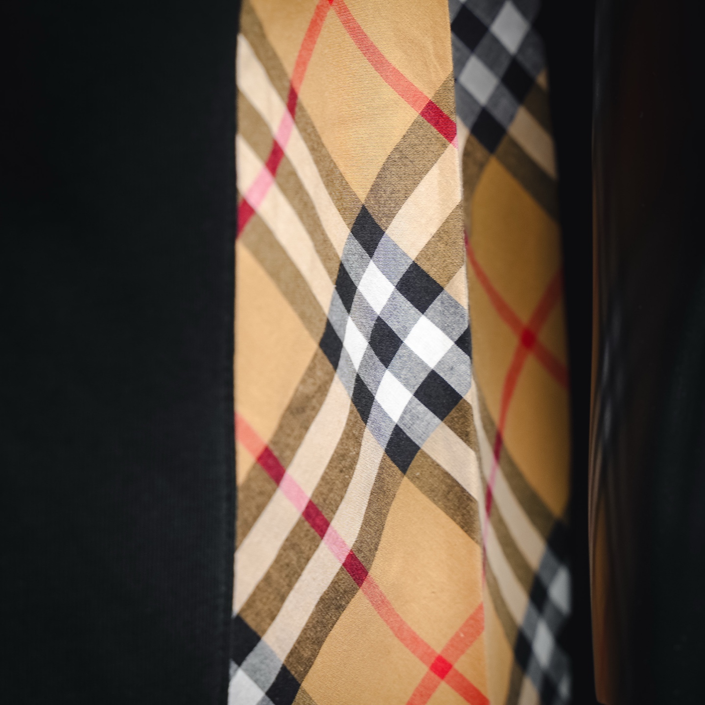 Bur embroidered plaid t-shirt