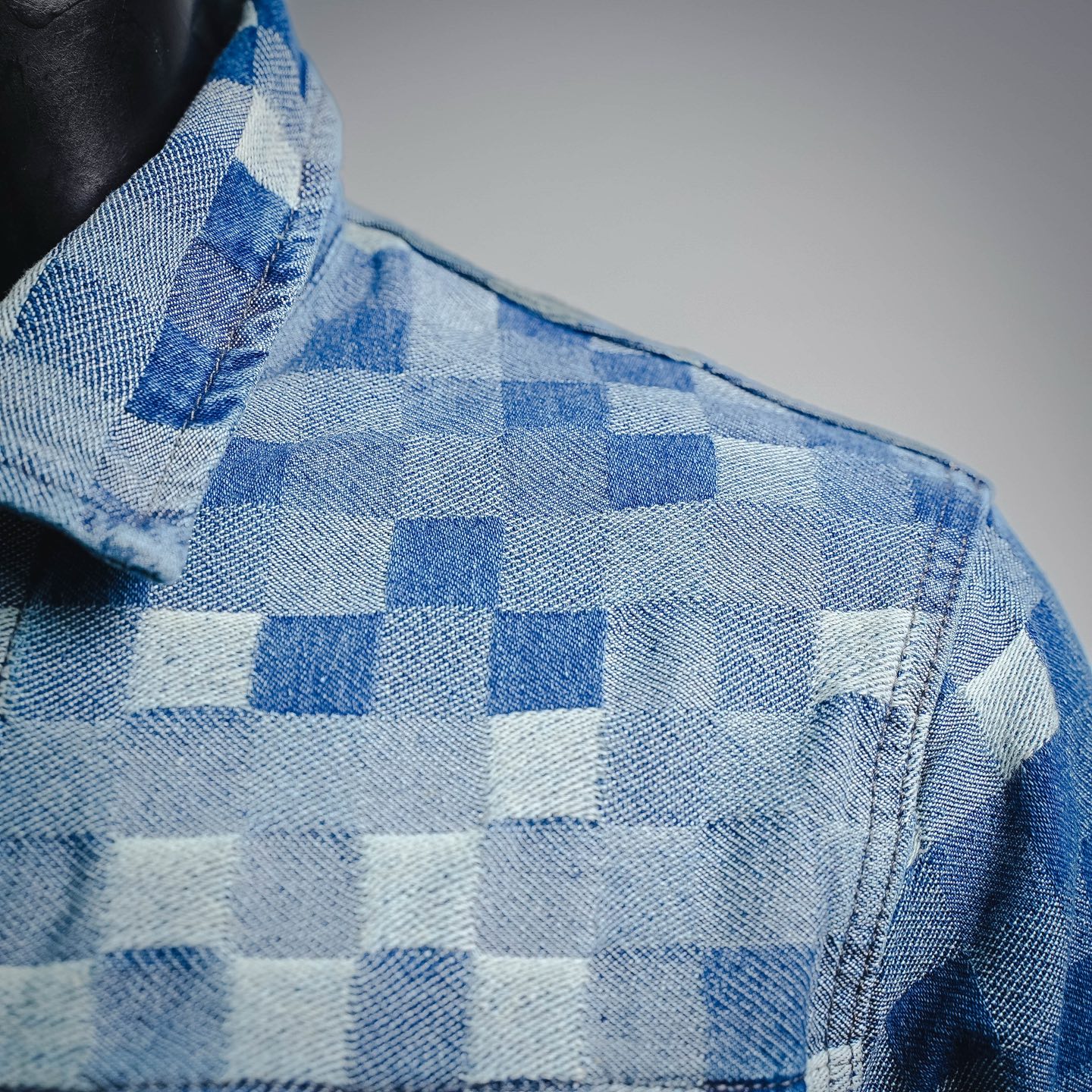 Louis checkerboard denim jacket
