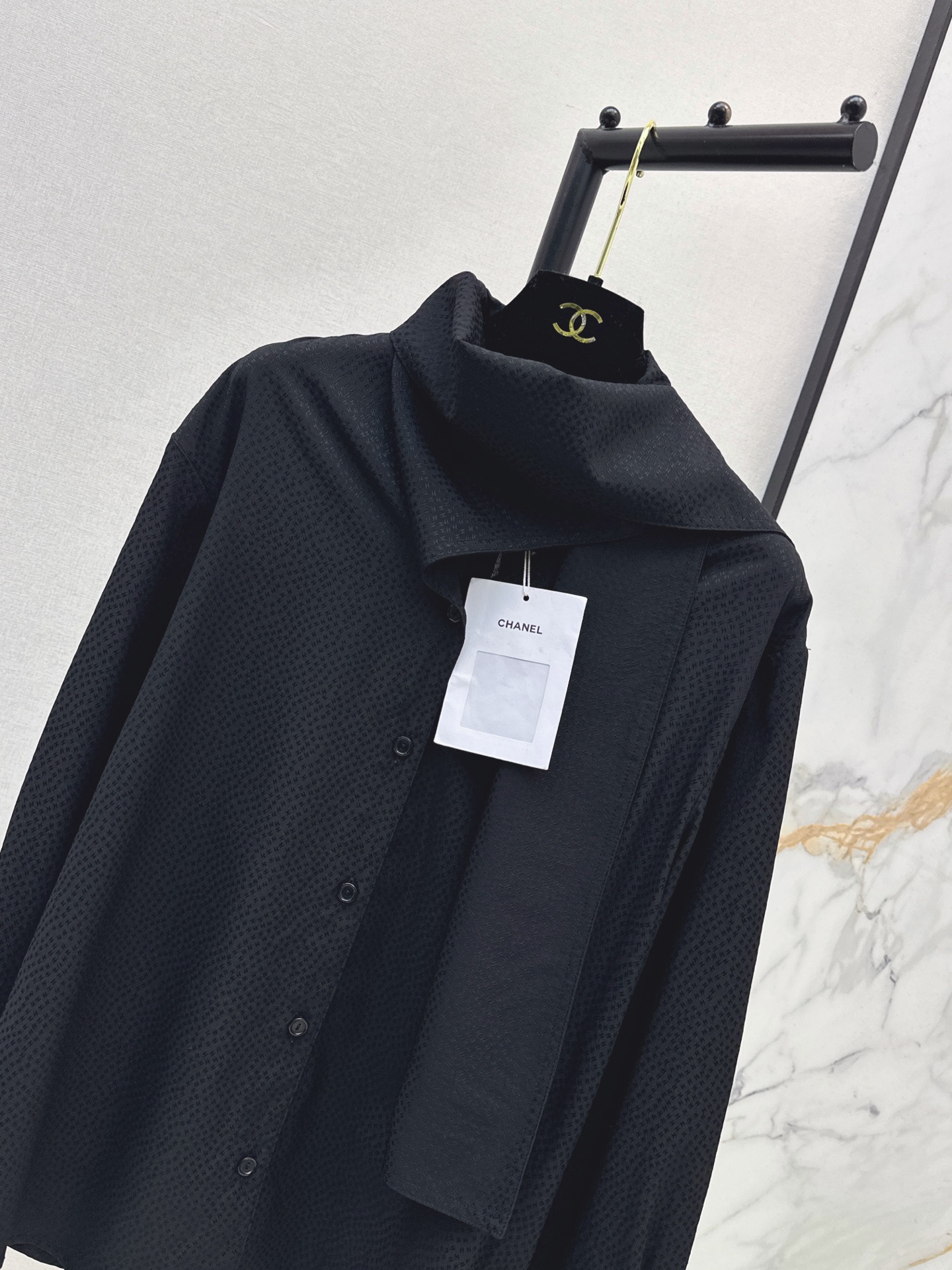Chan 26fw jacquard silk shirt