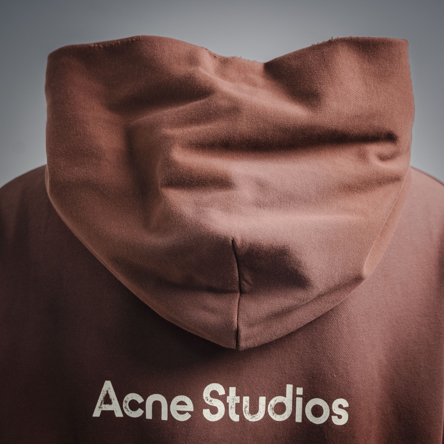 Acne washed letter hoodie