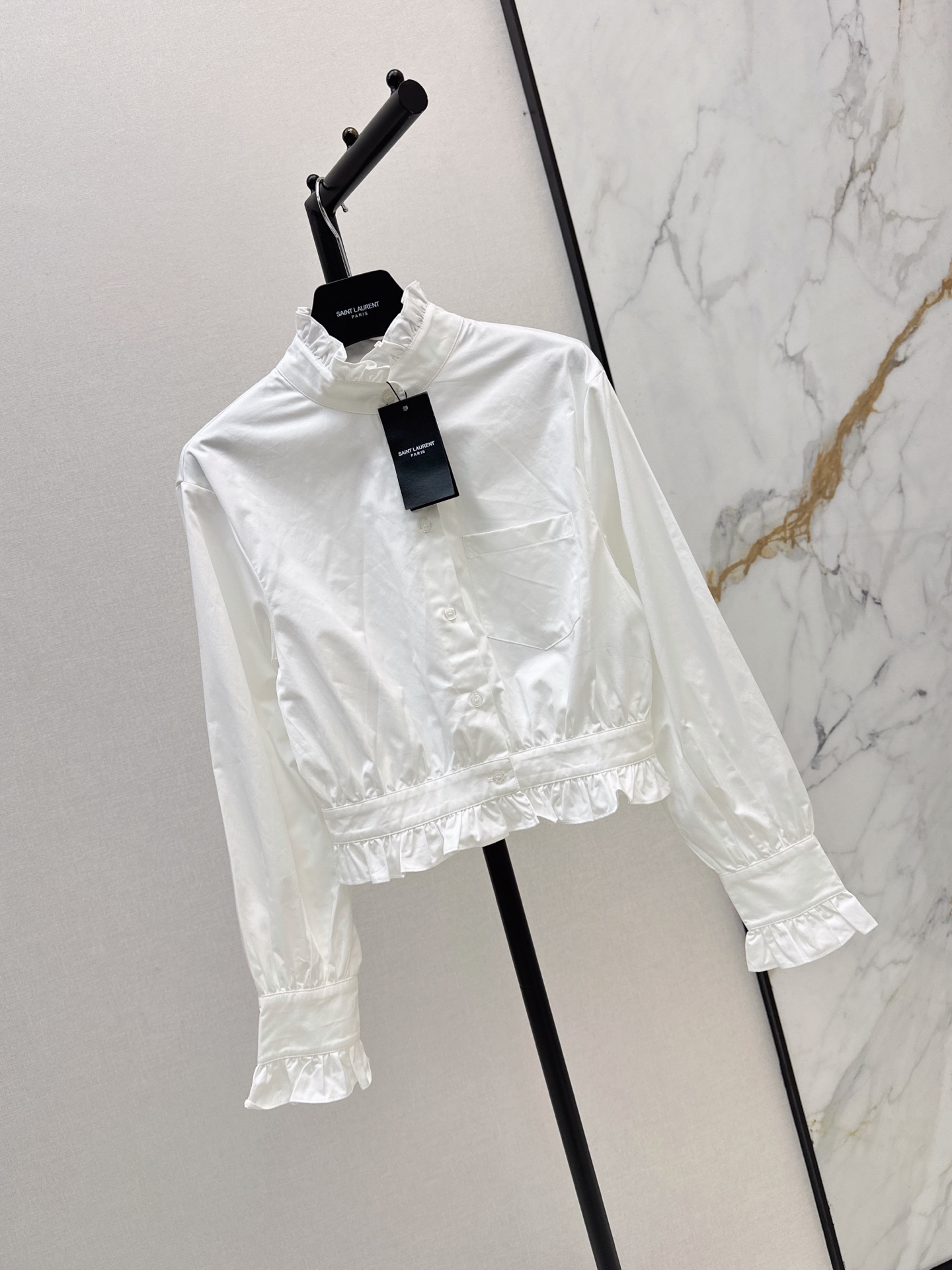 Sain 26fw ruffle shirt