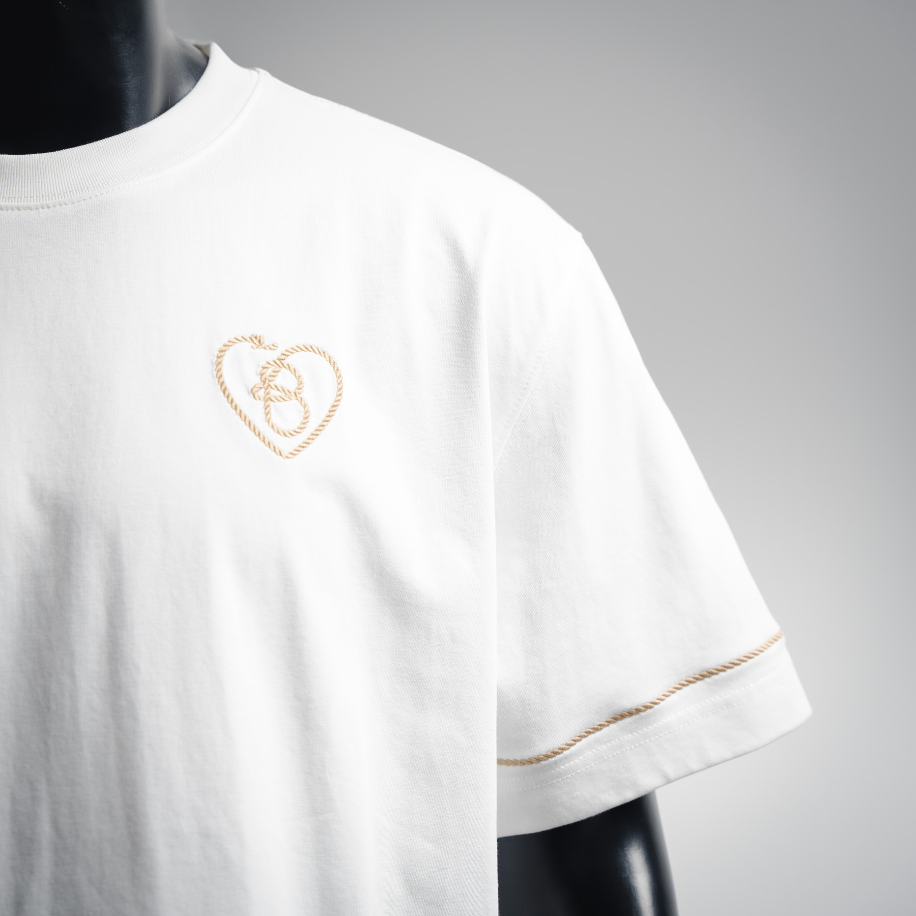 Bur letter jacquard t-shirt