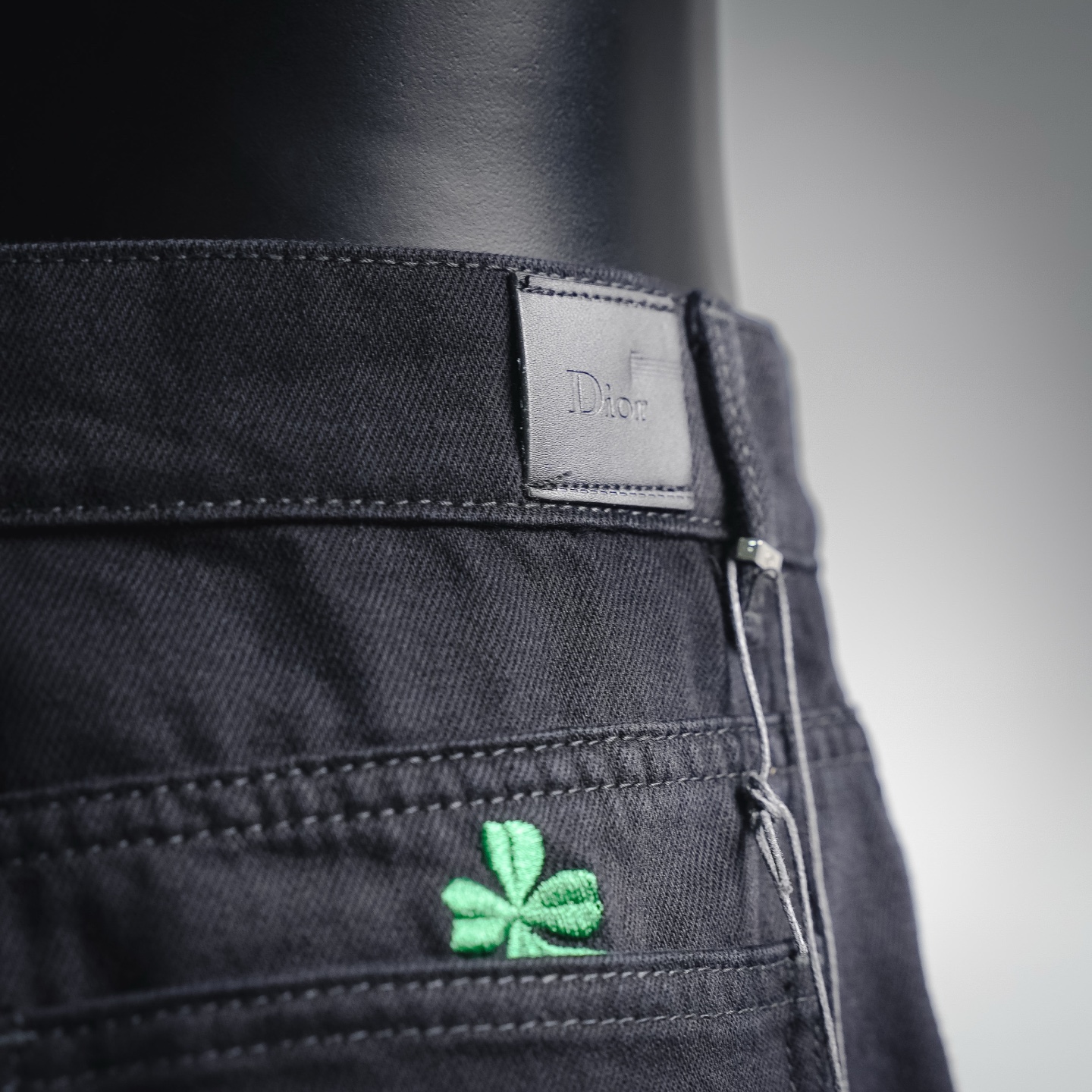 CD embroidered jeans