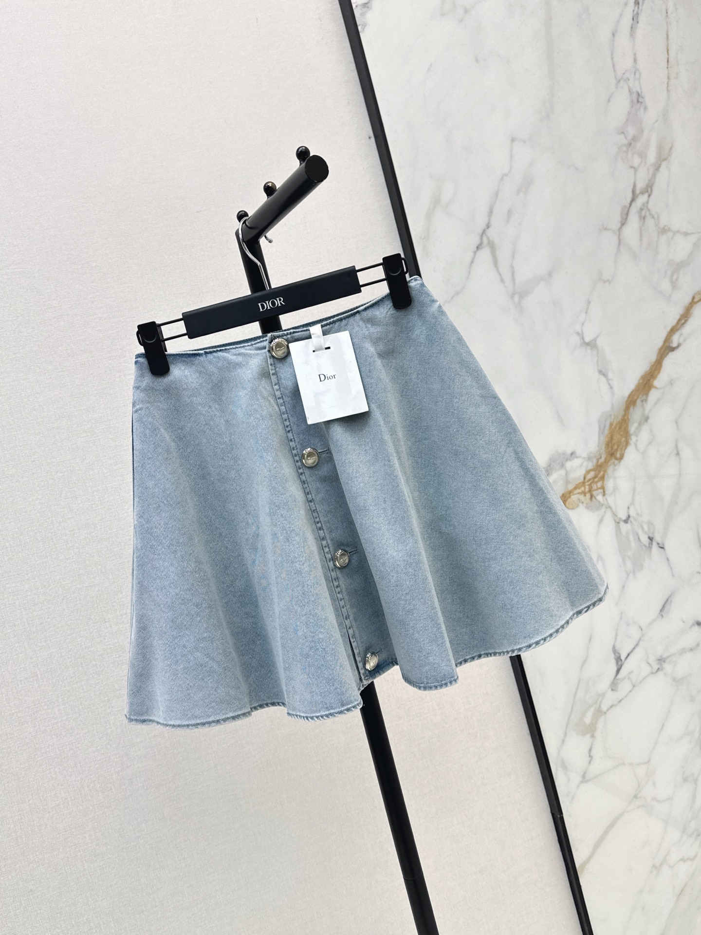 CD 26fw denim pleated skirt