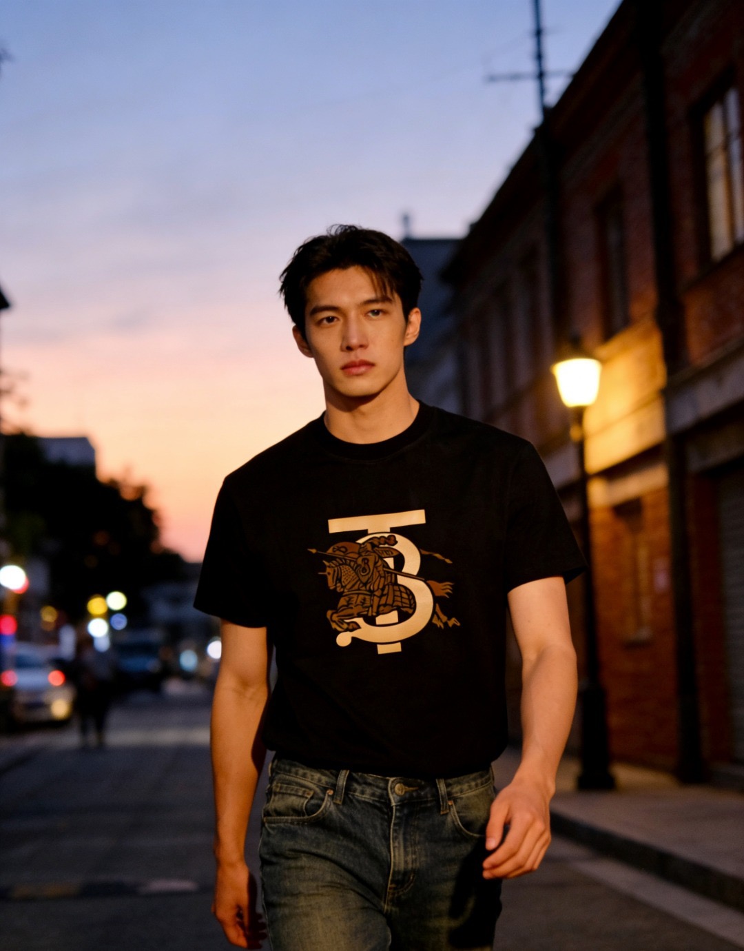 Bur flocked t-shrit