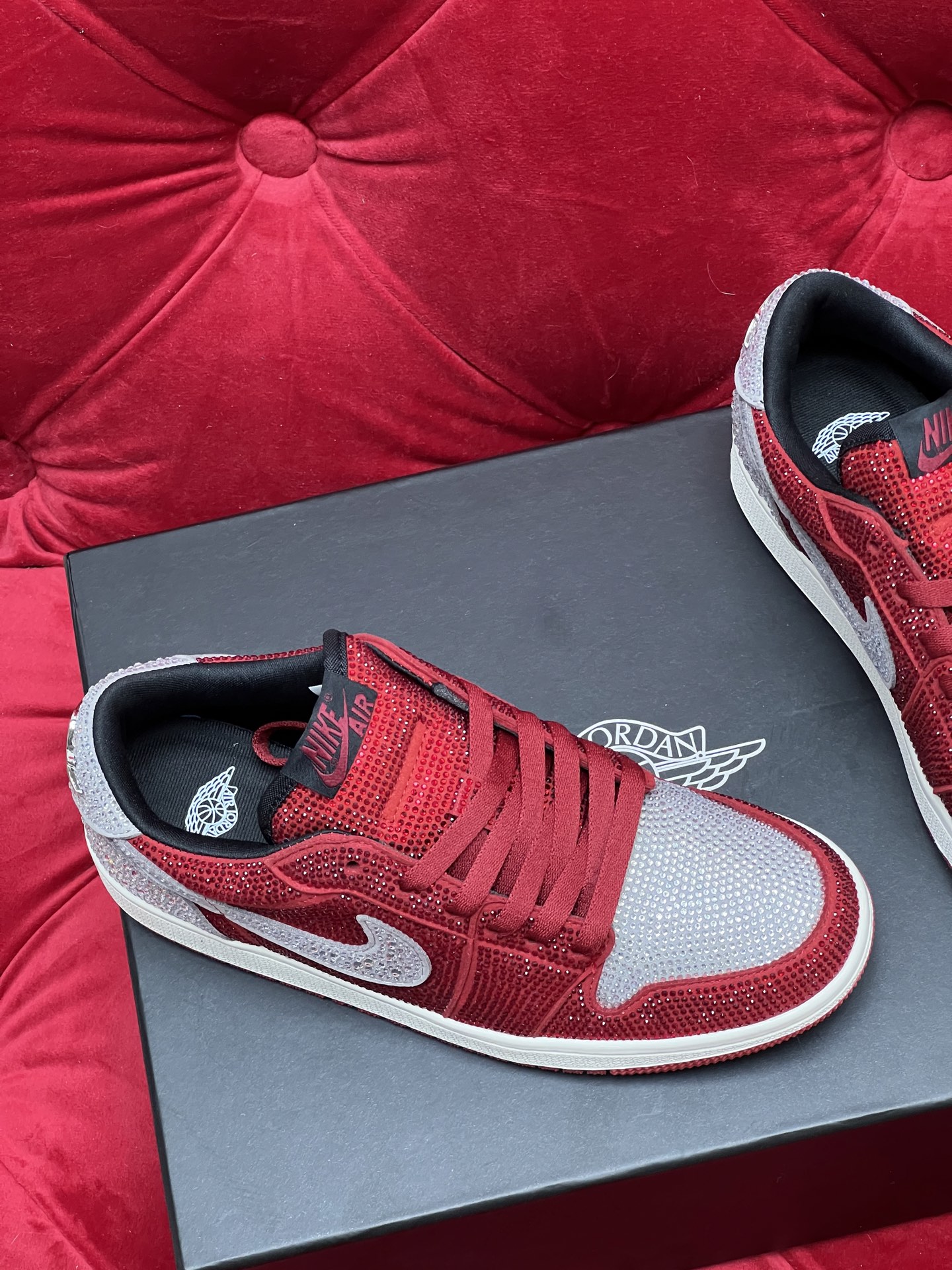 Air rhinestone sneakers